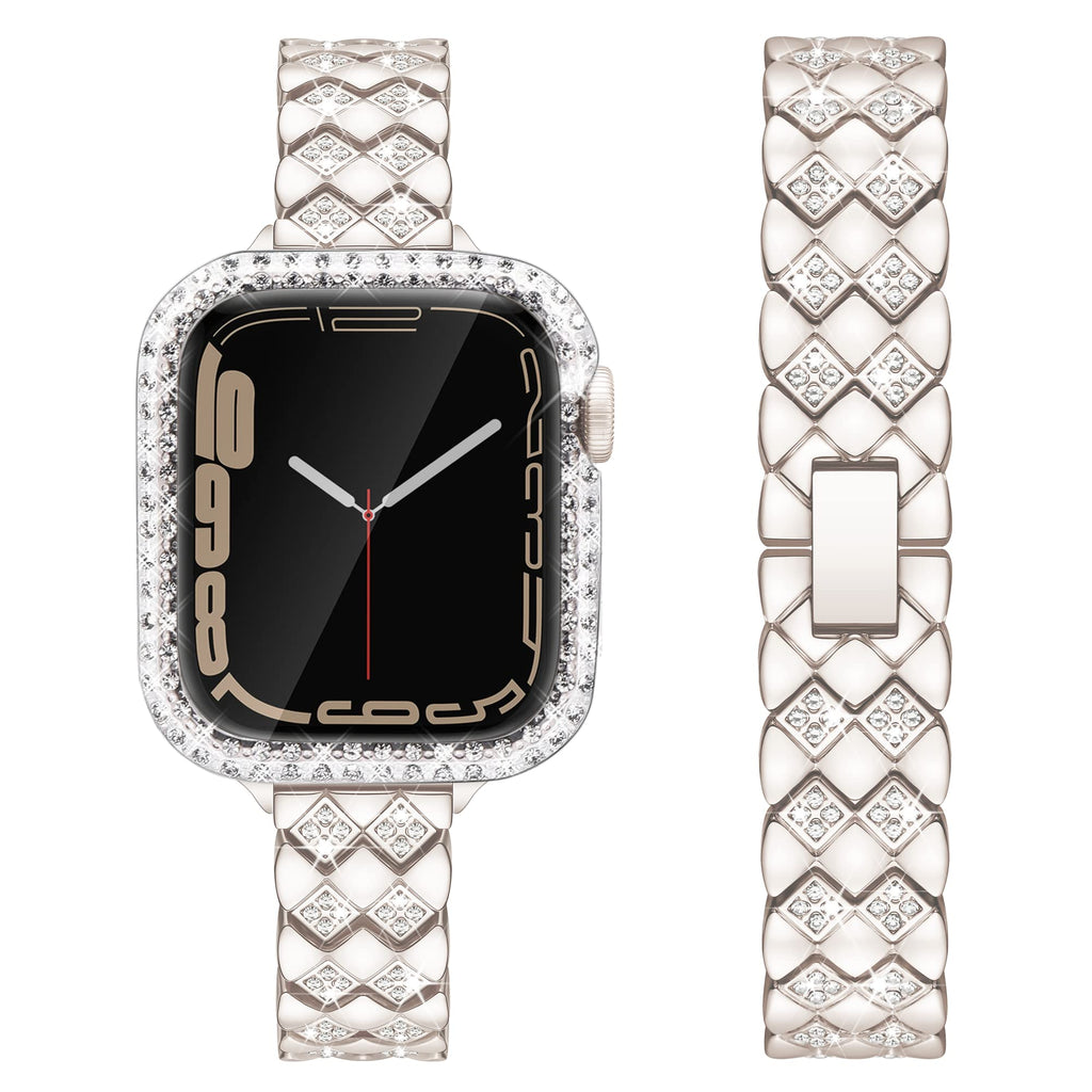 Apple Watch Diamond Bracelet Glitter Metal Strap (LSYJG-A105)