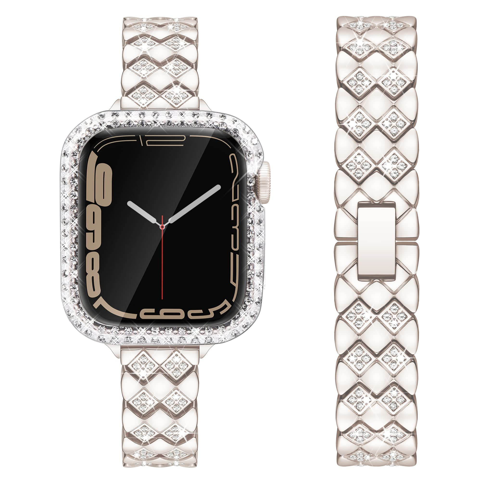 Apple Watch Diamond Bracelet Glitter Metal Strap (LSYJG-A105)