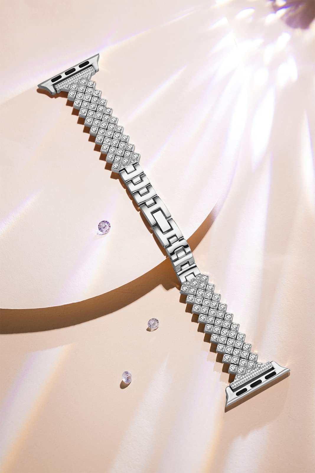 Apple Watch Diamond Bracelet Glitter Metal Strap (LSYJG-A227)