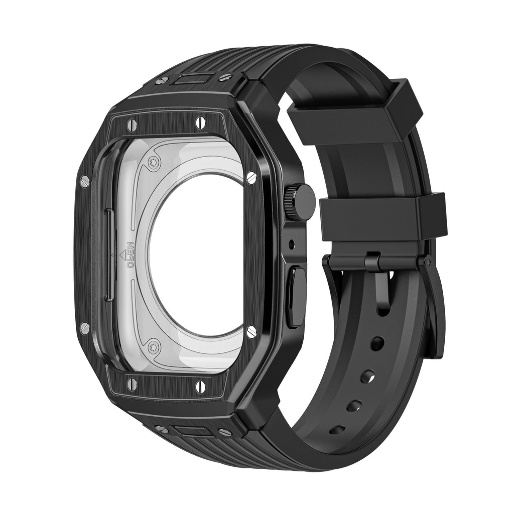 Apple Watch Fashion Integrated TPU Watch Band + Alloy Watch Cover (LSYSHH-020)