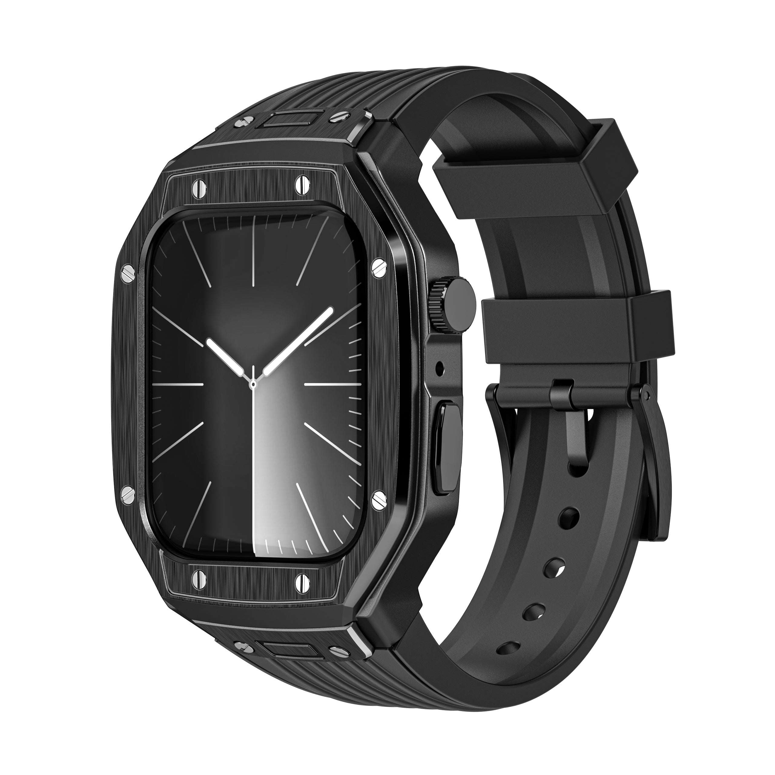 Apple Watch Fashion Integrated TPU Watch Band + Alloy Watch Cover (LSYSHH-020)