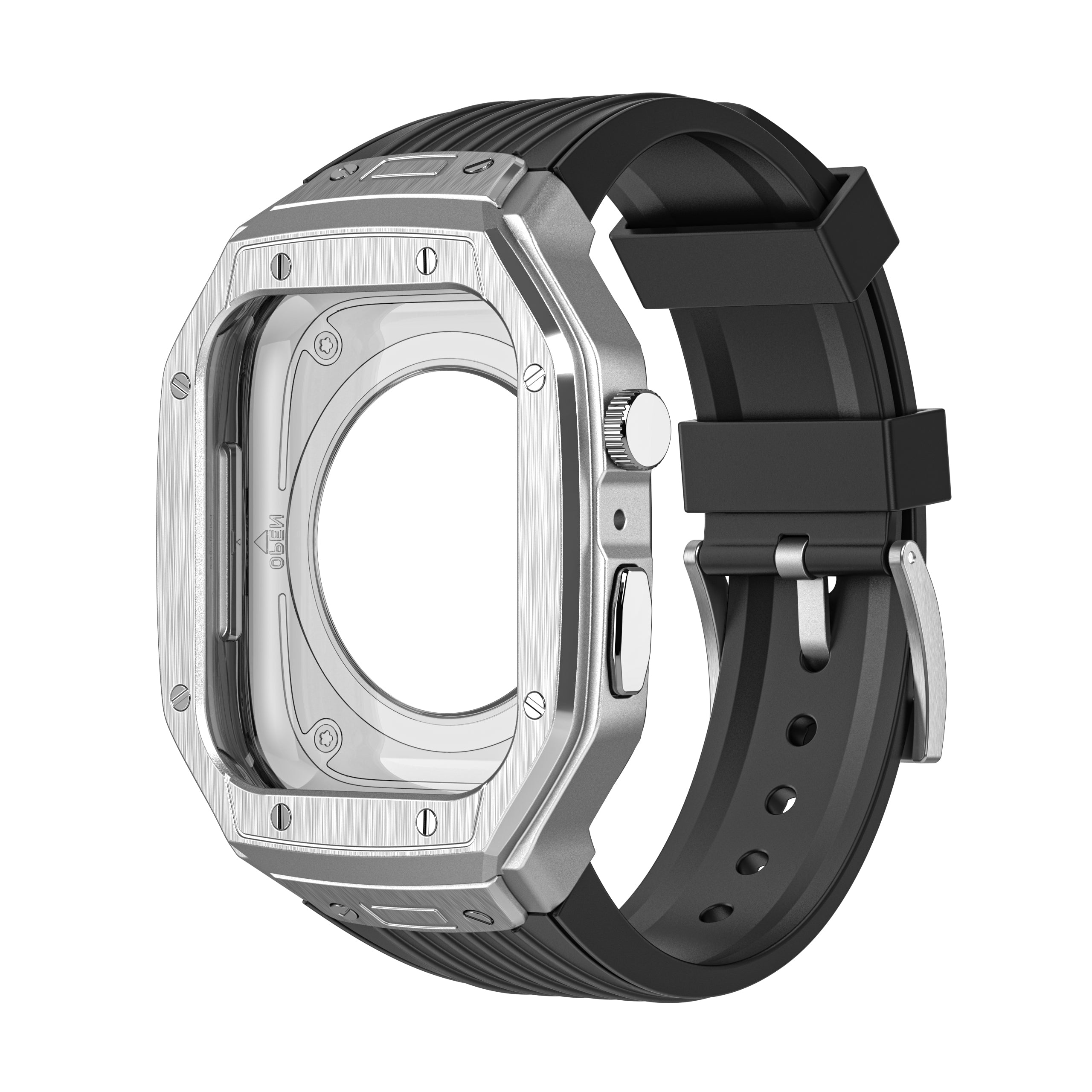 Apple Watch Fashion Integrated TPU Watch Band + Alloy Watch Cover (LSYSHH-020)
