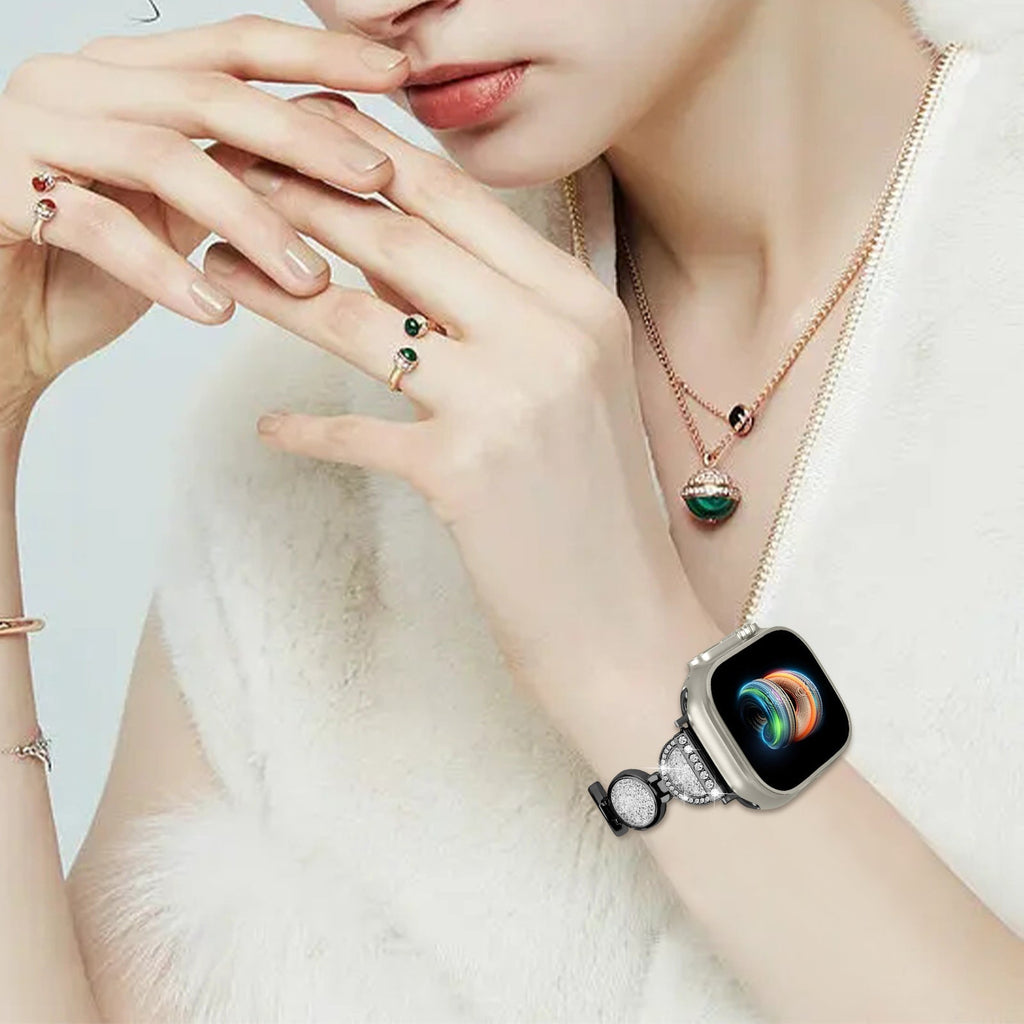 Apple Watch Diamond Bracelet Glitter Metal Strap (LSZHYH-009)