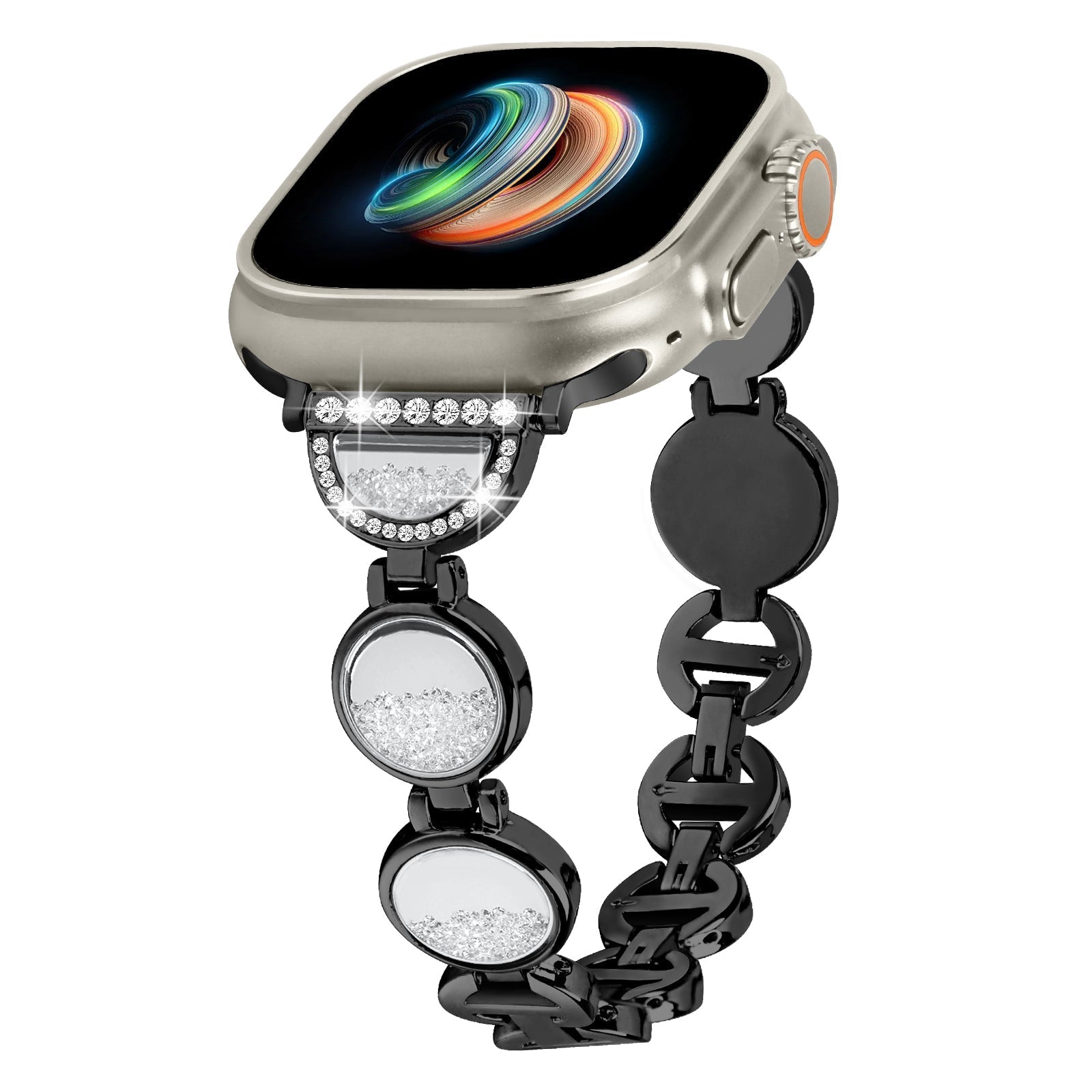 Apple Watch Diamond Bracelet Glitter Metal Strap (LSZHYH-009)