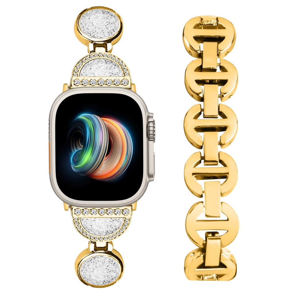Apple Watch Diamond Bracelet Glitter Metal Strap (LSZHYH-009)