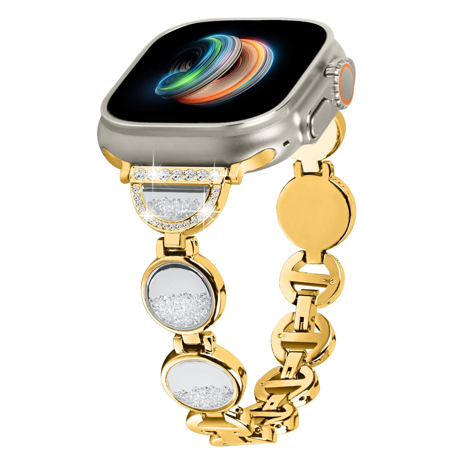 Apple Watch Diamond Bracelet Glitter Metal Strap (LSZHYH-009)