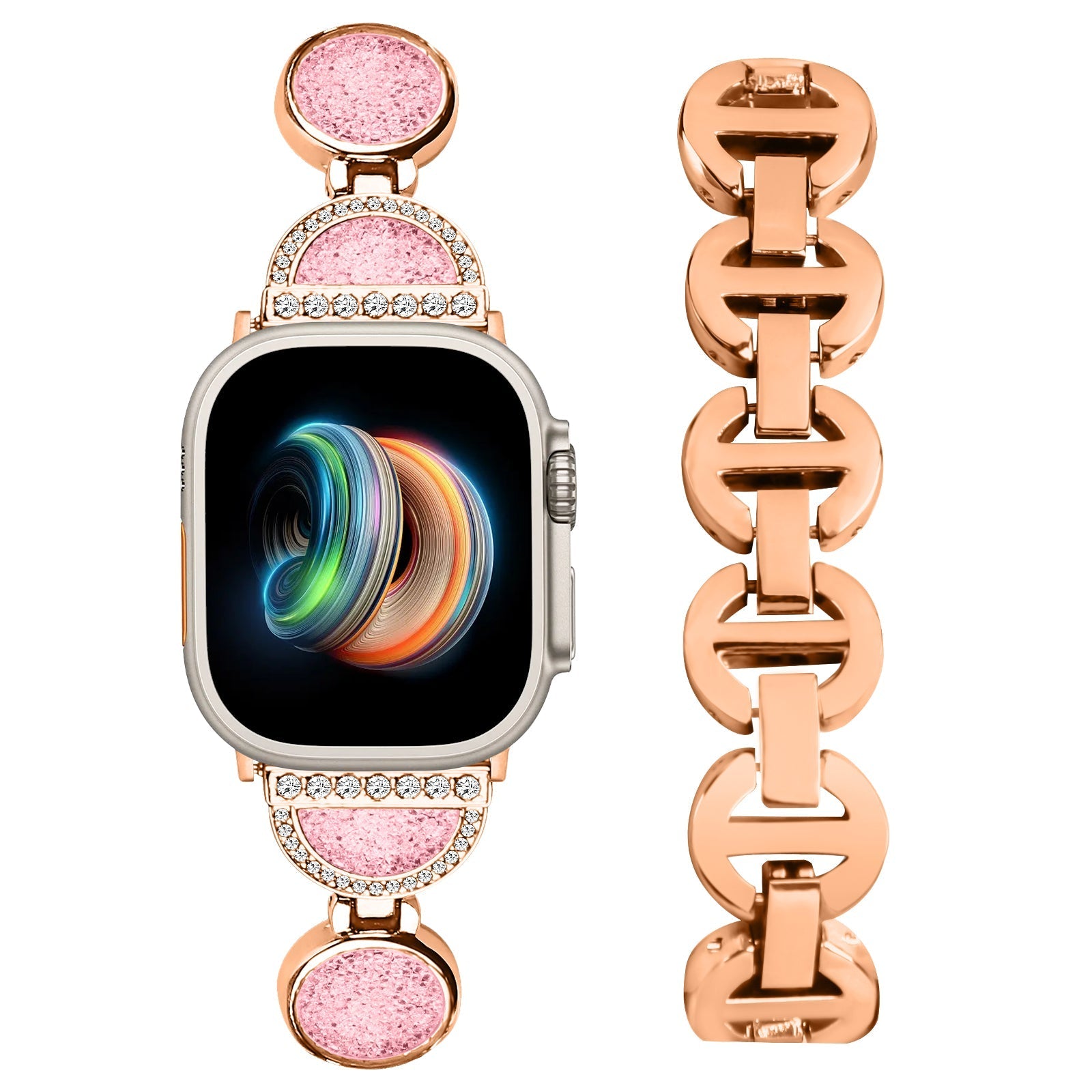 Apple Watch Diamond Bracelet Glitter Metal Strap (LSZHYH-009)