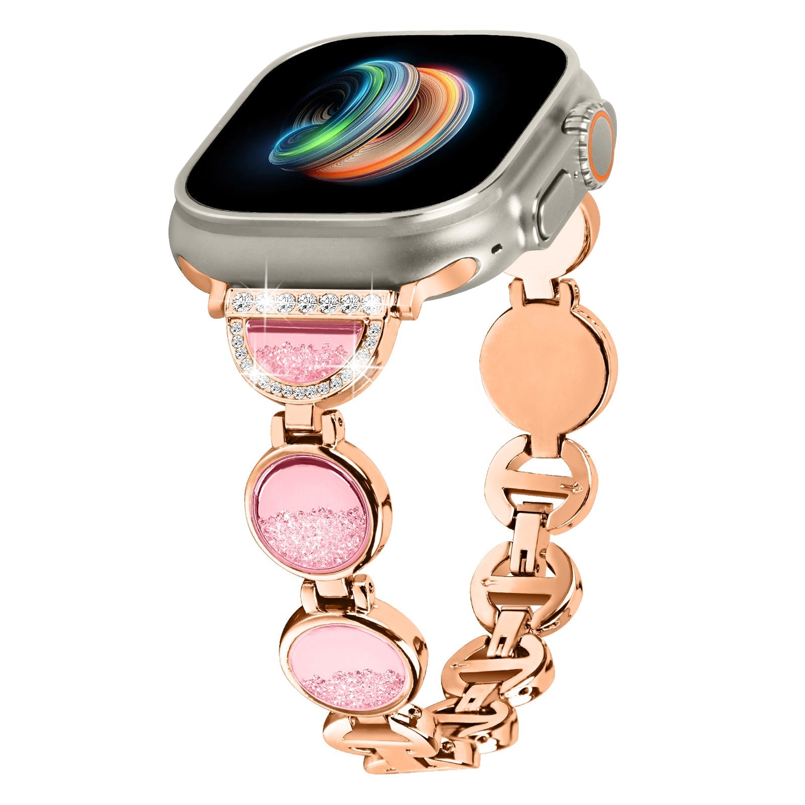 Apple Watch Diamond Bracelet Glitter Metal Strap (LSZHYH-009)