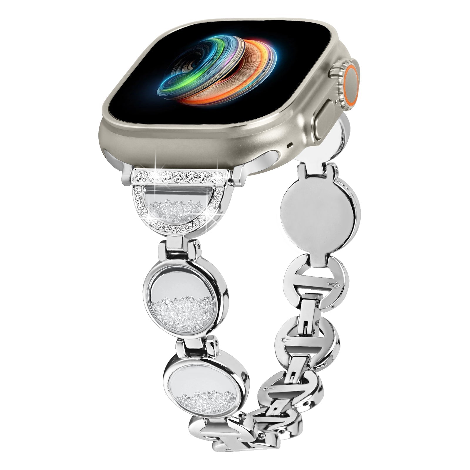 Apple Watch Diamond Bracelet Glitter Metal Strap (LSZHYH-009)
