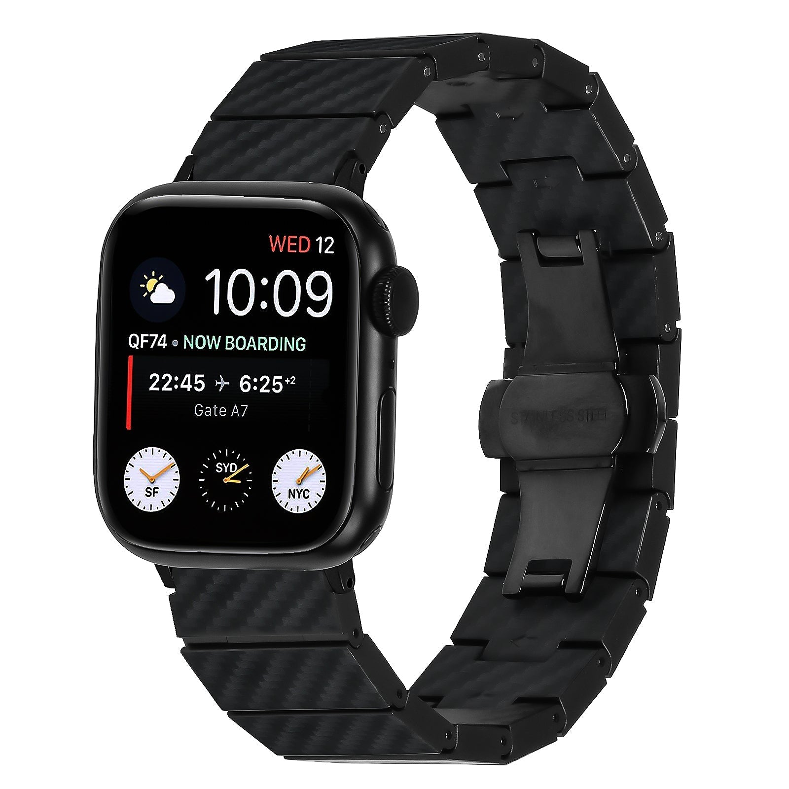 Apple Watch Link Bracelet Ultra lightweight Carbon Fibre style (LSZHYH-062-A)