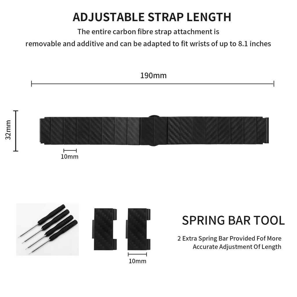 20 mm Quick Release Carbon fiber strap (LSZHYH-062-20mm)