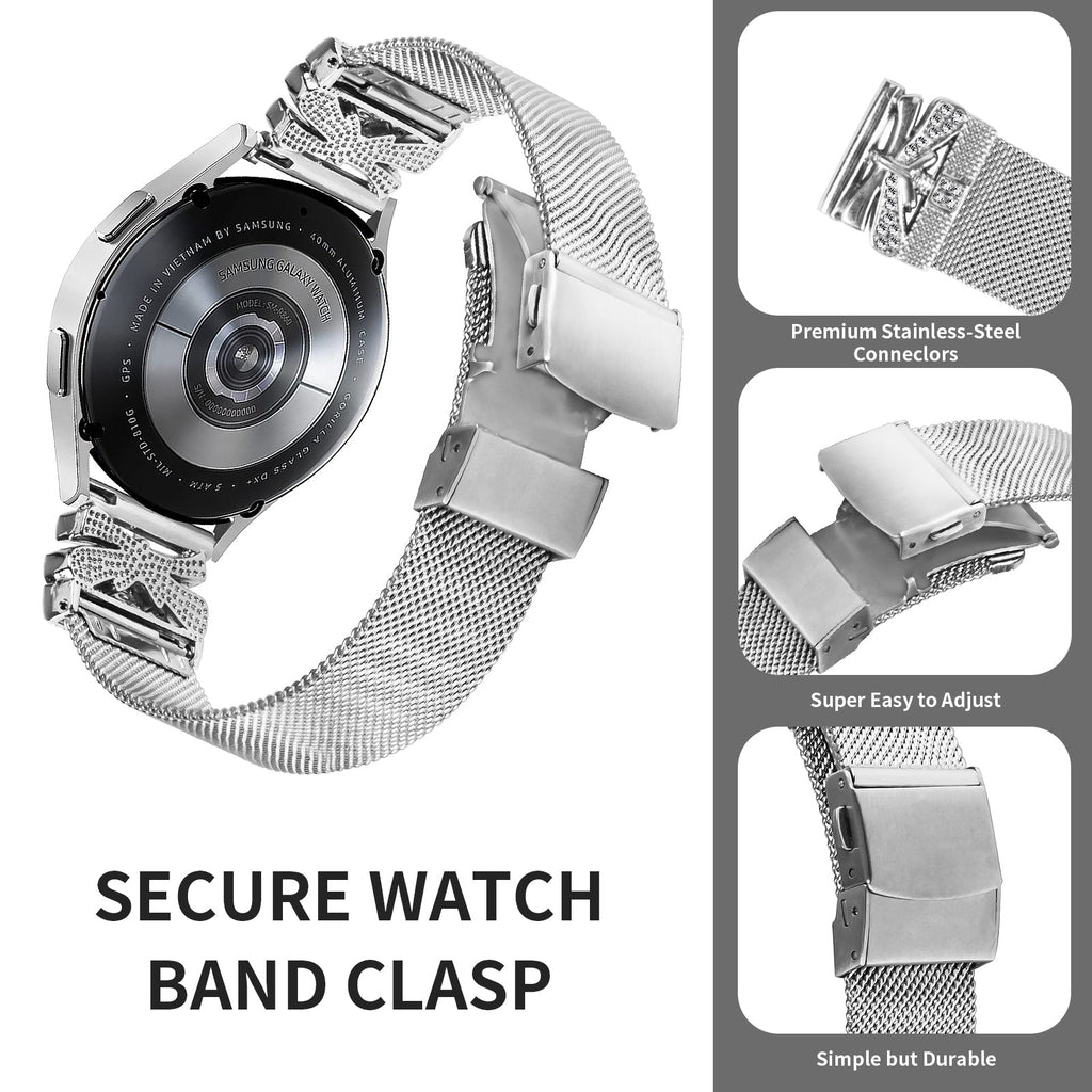20 mm Quick Release Turtle Back Butterfly Mlianese Watch Band (LSZHYH-100)