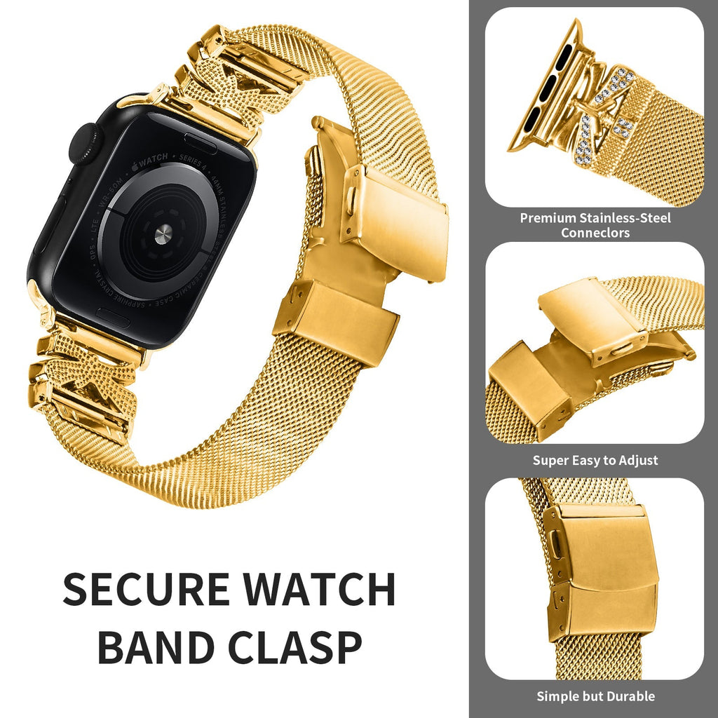 Apple Watch Turtle Back Butterfly Mlianese Watch Band (LSZHYH-103)