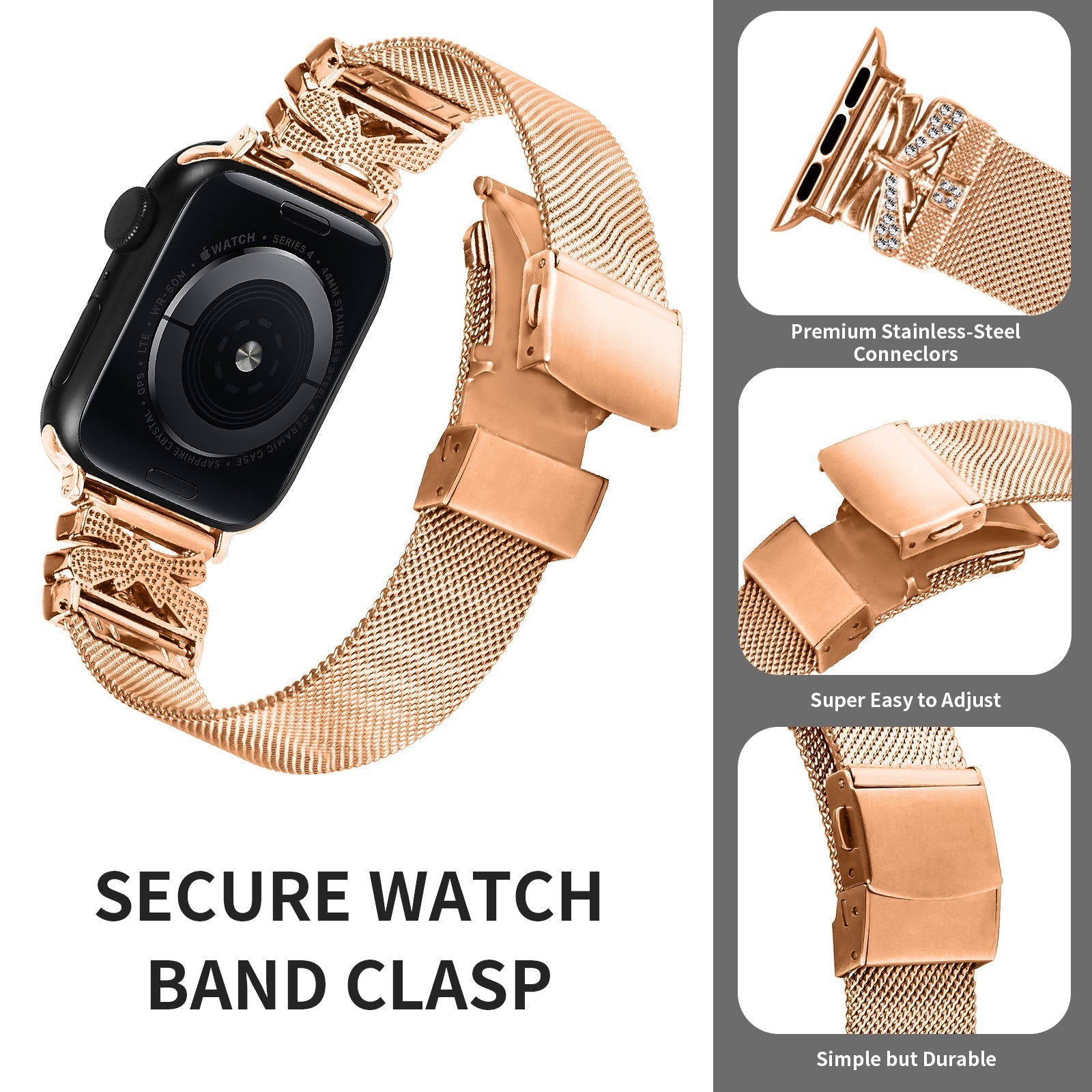 Apple Watch Turtle Back Butterfly Mlianese Watch Band (LSZHYH-103)
