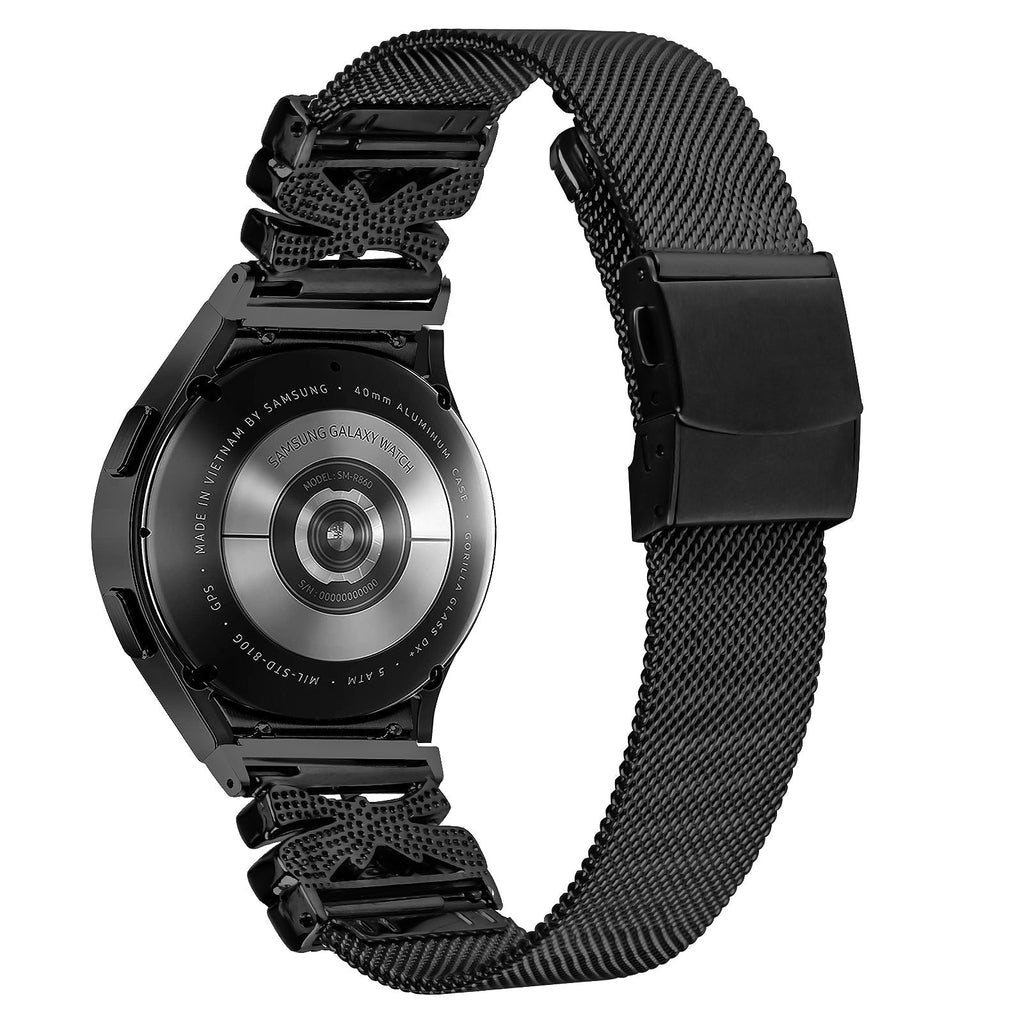 20 mm Quick Release Turtle Back Butterfly Mlianese Watch Band For Samsung (LSZHYH-104)