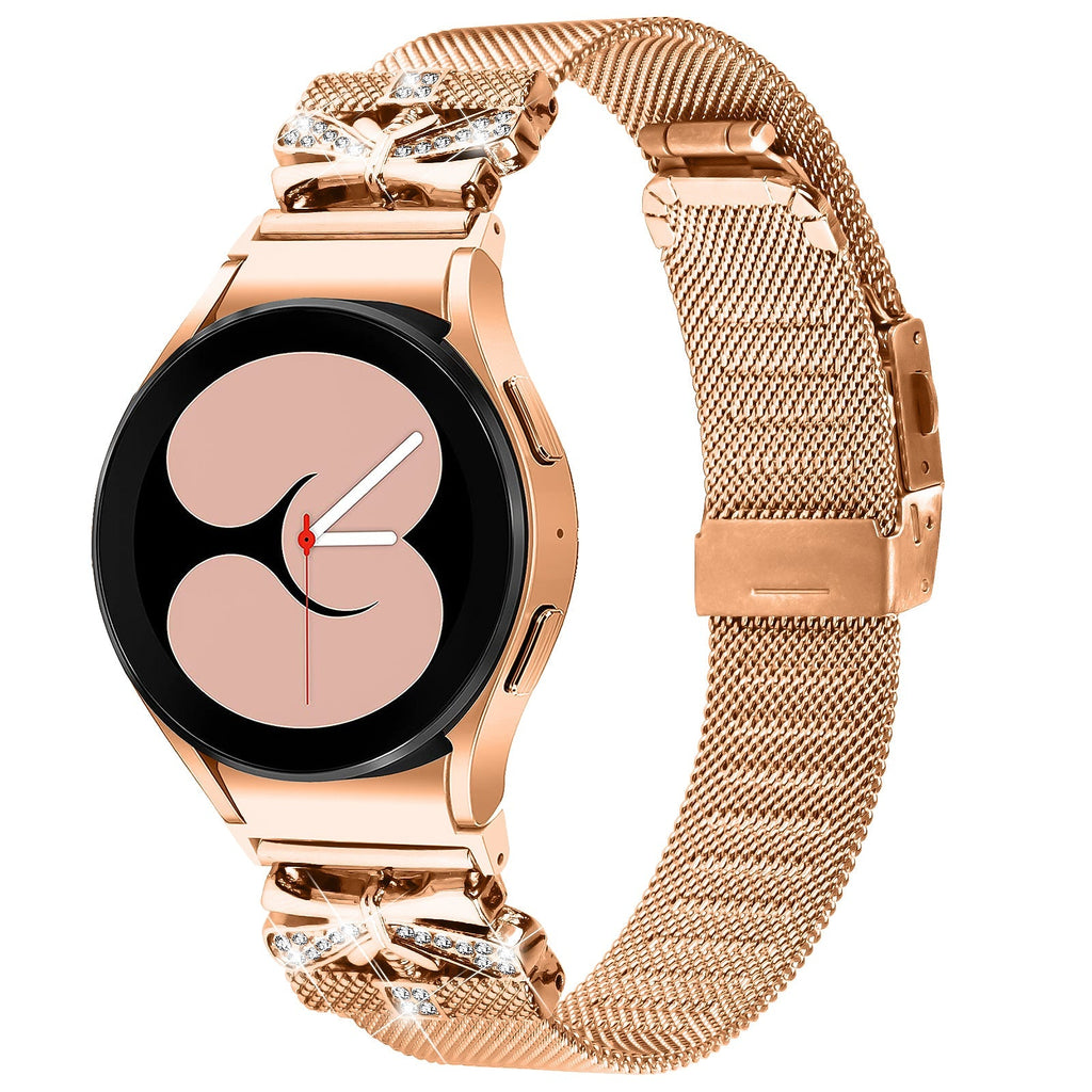 20 mm Quick Release Turtle Back Butterfly Mlianese Watch Band For Samsung (LSZHYH-104)