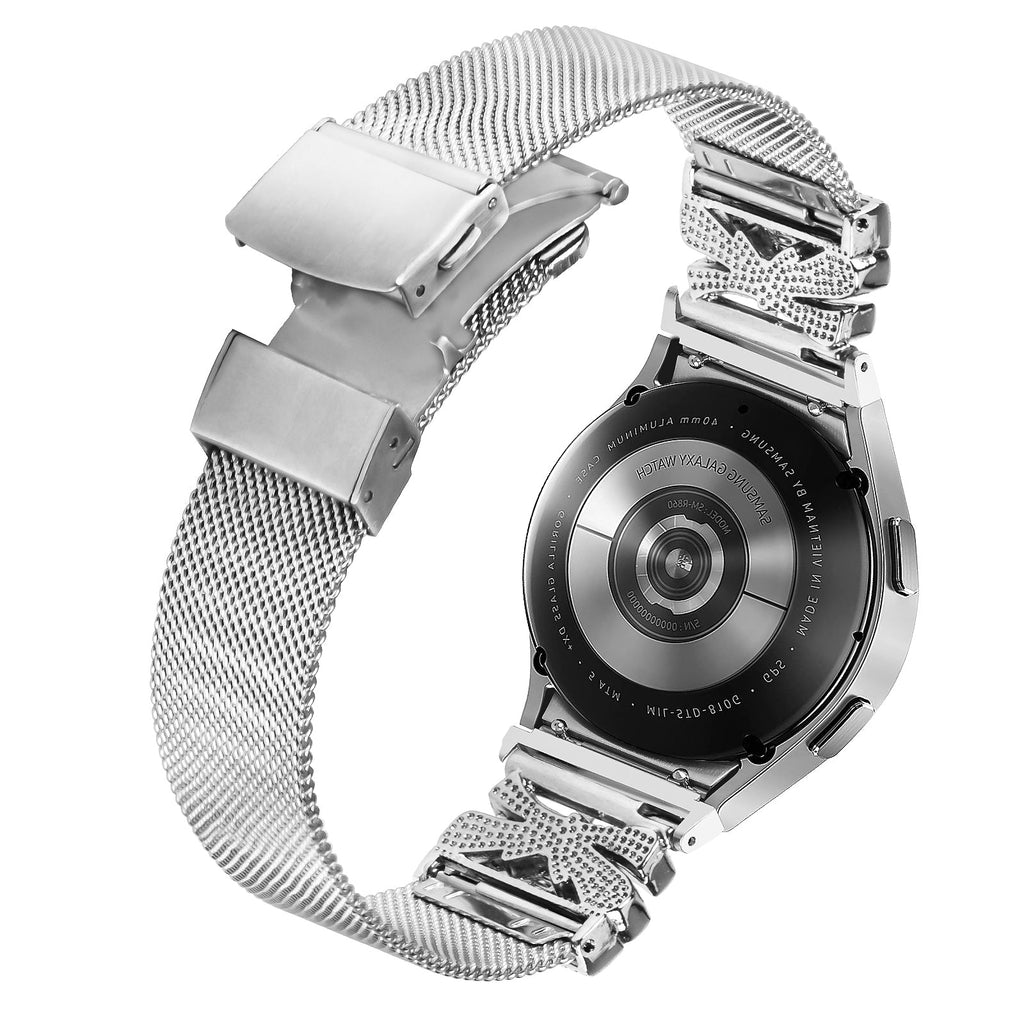20 mm Quick Release Turtle Back Butterfly Mlianese Watch Band For Samsung (LSZHYH-104)