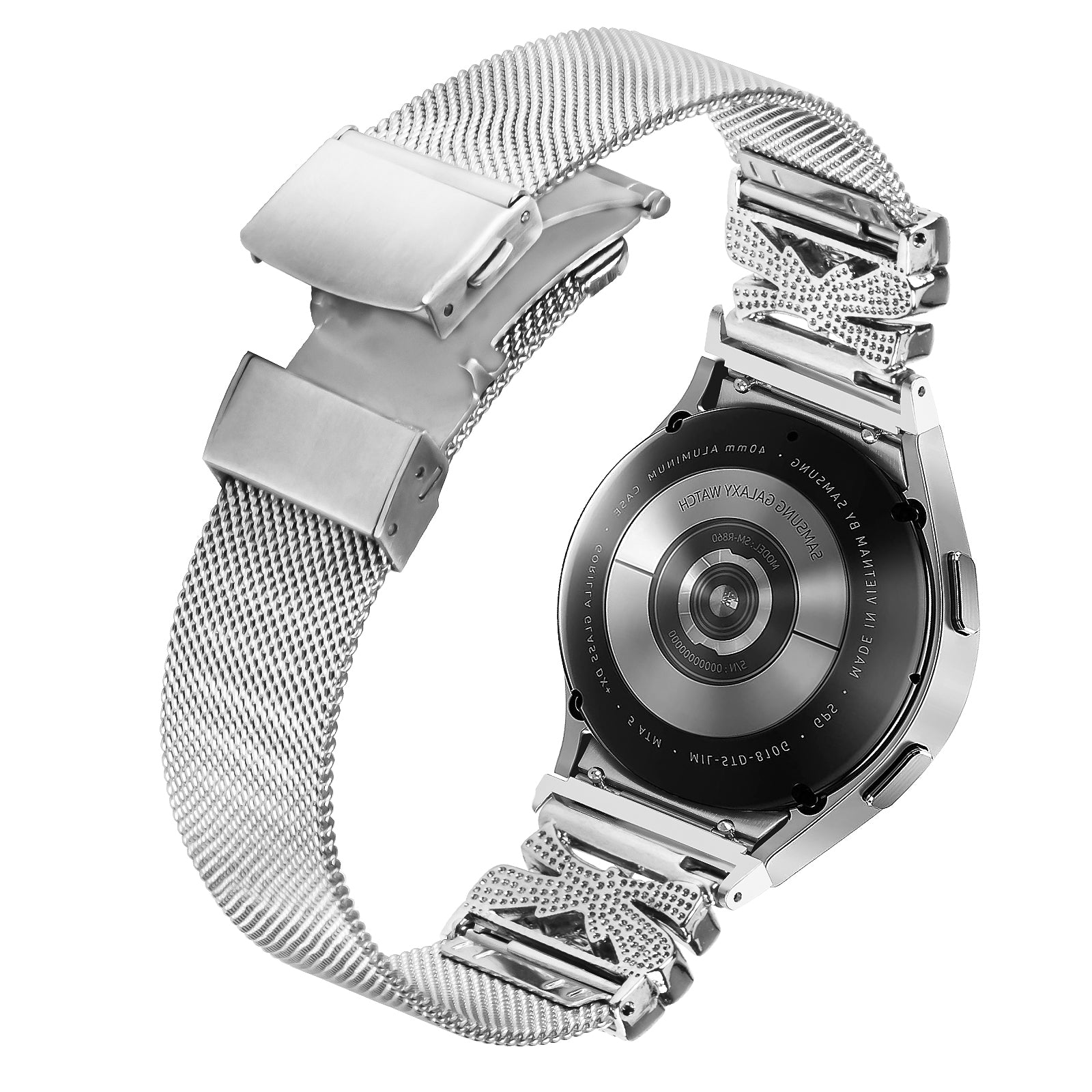20 mm Quick Release Turtle Back Butterfly Mlianese Watch Band For Samsung (LSZHYH-104)
