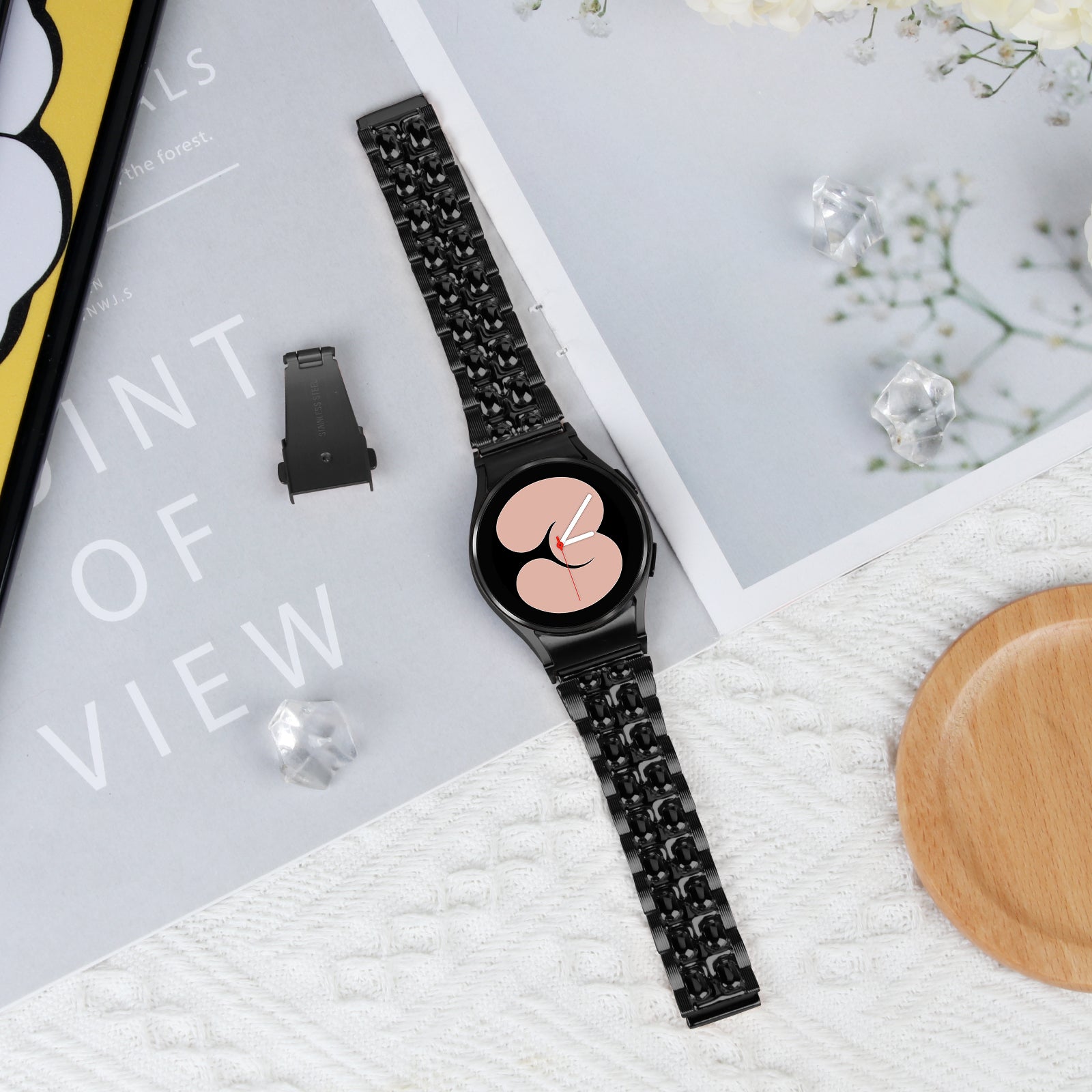 20 mm Quick Release metal watch band For Samsung Galaxy Watch 4 Classic/5 Pro/6 Classic (LSZHYH-111)