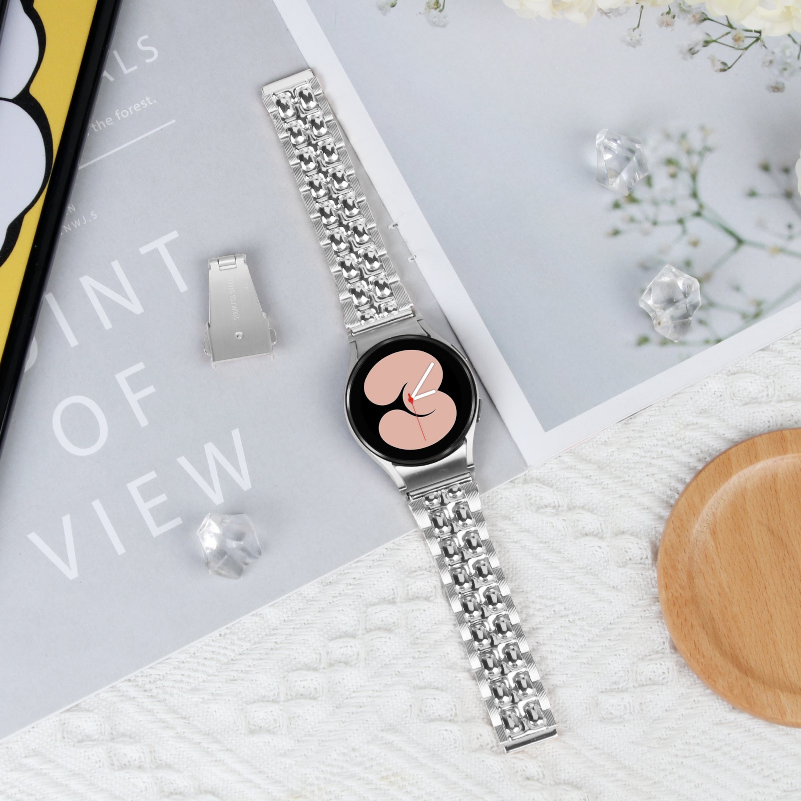20 mm Quick Release metal watch band For Samsung Galaxy Watch 4 Classic/5 Pro/6 Classic (LSZHYH-111)