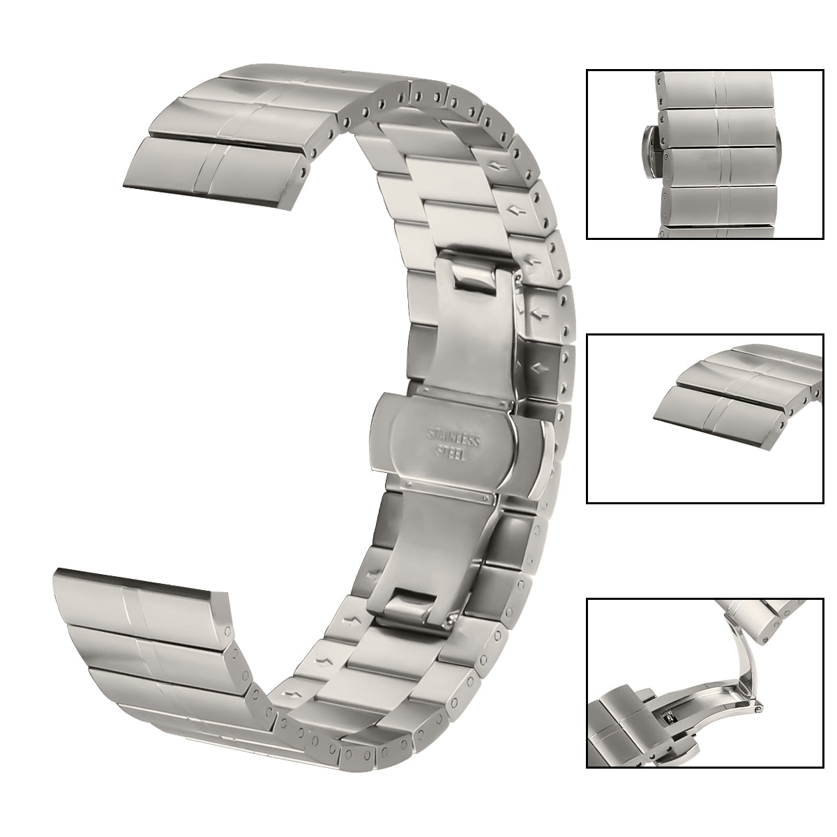 22 mm Quick Release Butterfly buckle Stainless steel watch strap (LSZHYH-112)