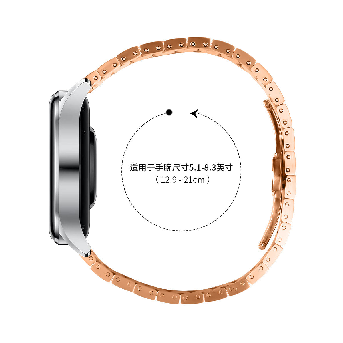 22 mm Quick Release Butterfly buckle Stainless steel watch strap (LSZHYH-112)