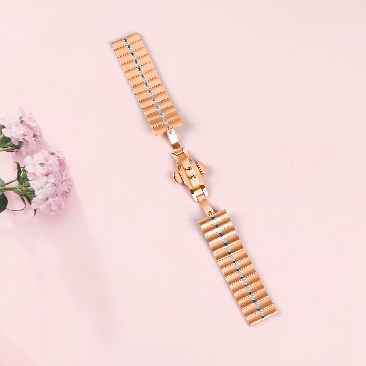 22 mm Quick Release Butterfly buckle Stainless steel watch strap (LSZHYH-112)