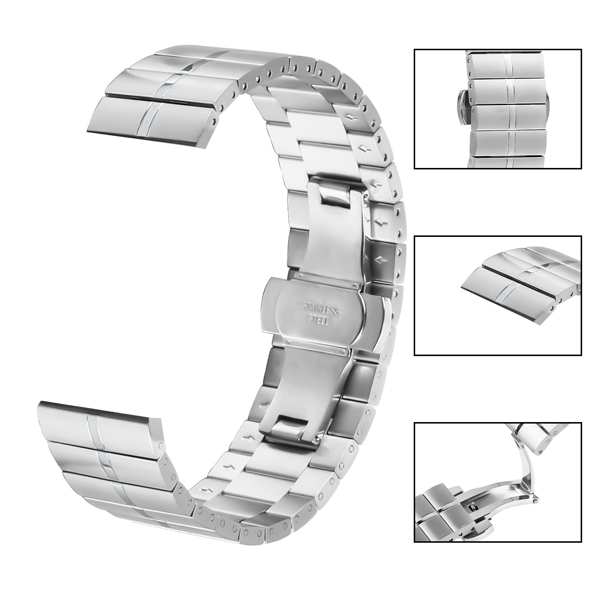 Apple Watch Butterfly buckle stainless steel watch strap (LSZHYH-113)