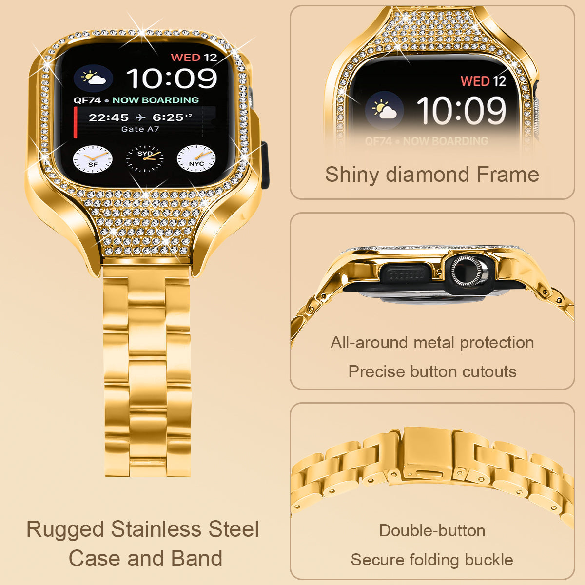 Apple Watch Rugged Stainless Steel Case and Band (LSZHYH-115)