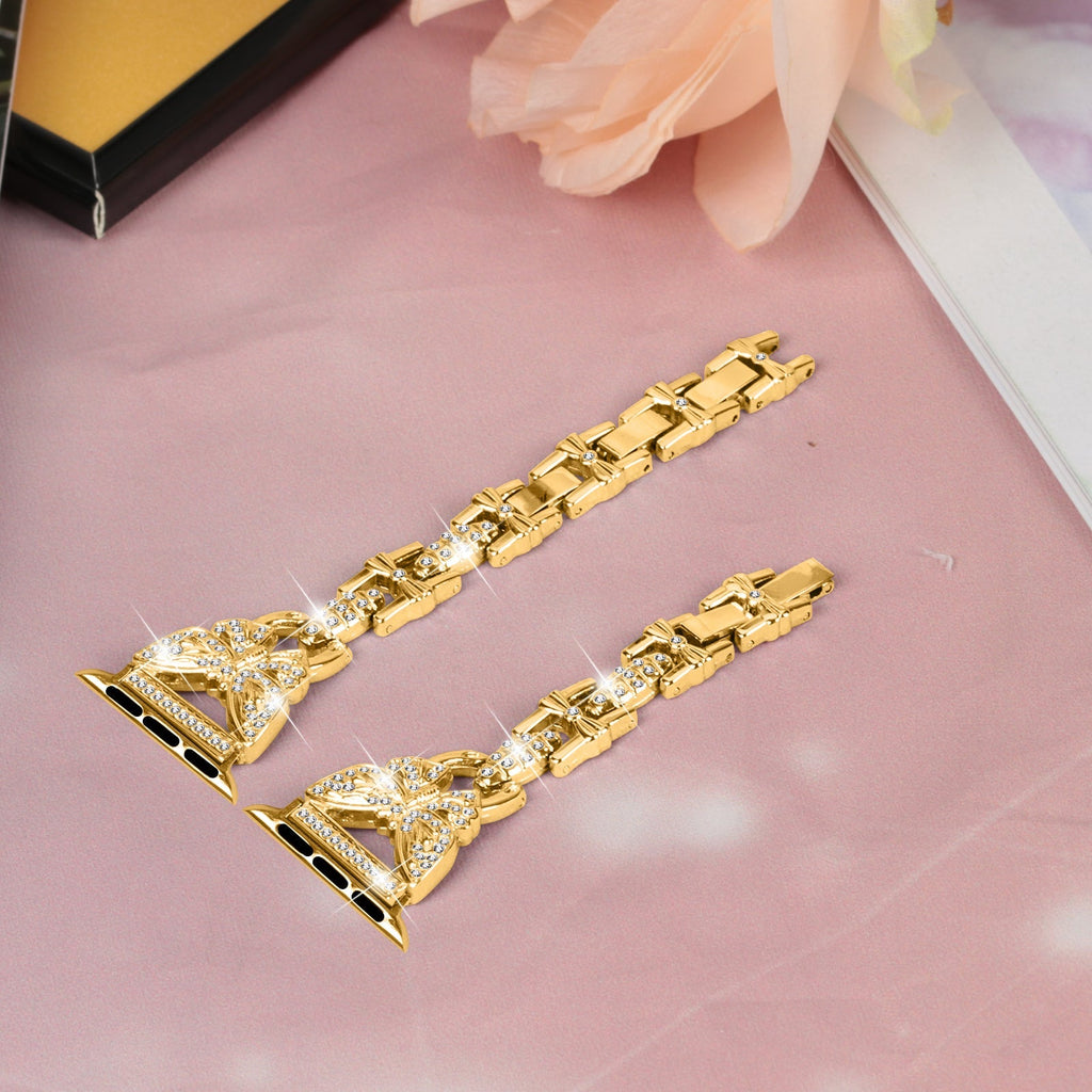 Apple Watch Diamond Bracelet Glitter Metal Strap (LSZHYH-B005)