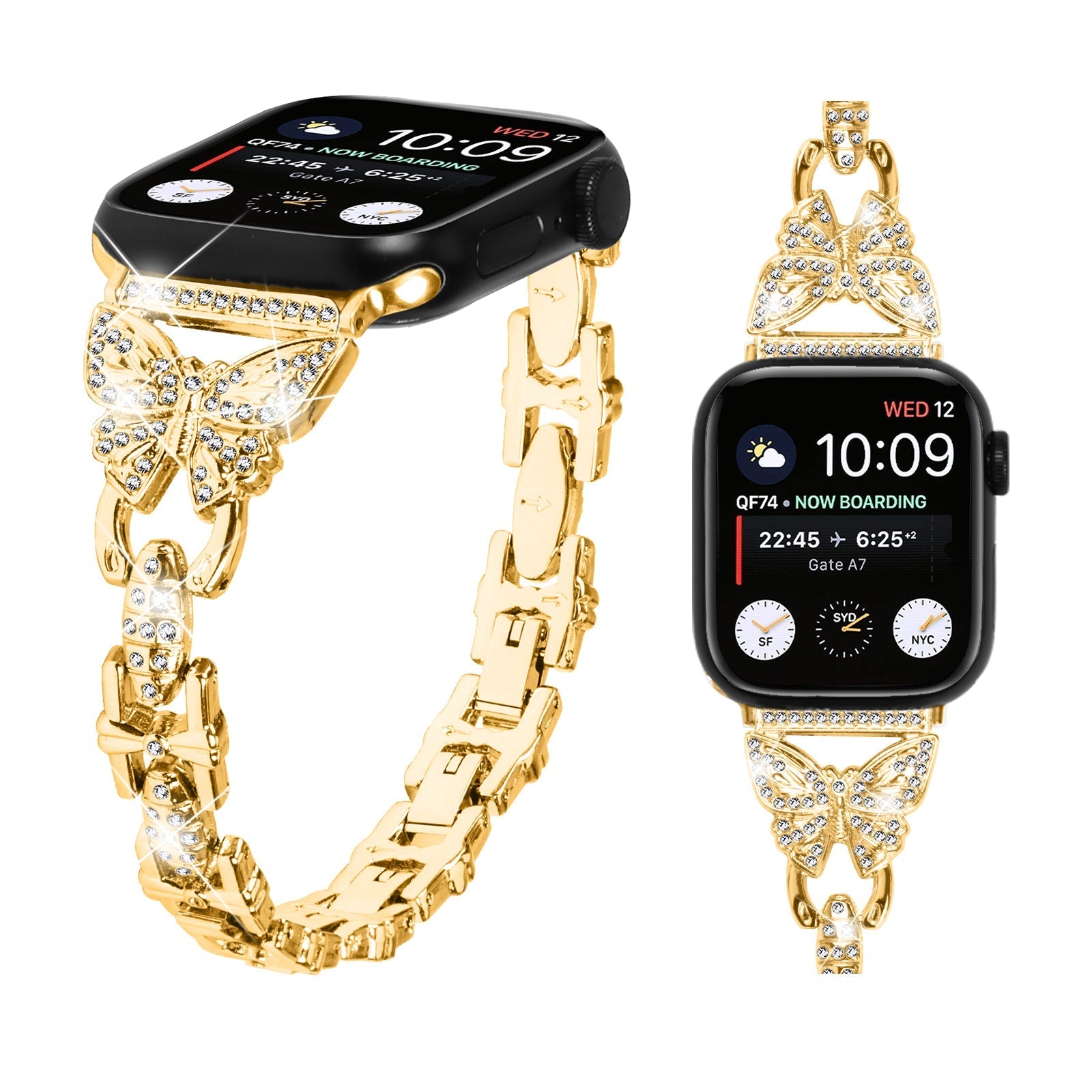 Apple Watch Diamond Bracelet Glitter Metal Strap (LSZHYH-B005)