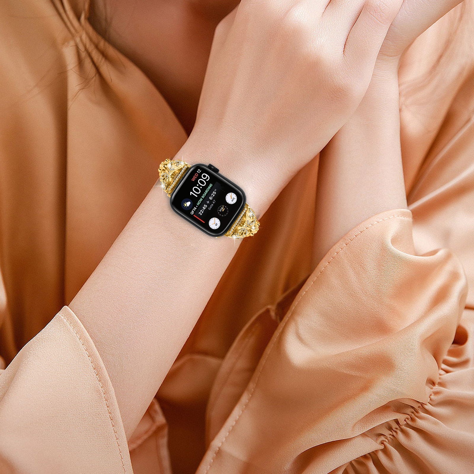 Apple Watch Diamond Bracelet Glitter Metal Strap (LSZHYH-B005)