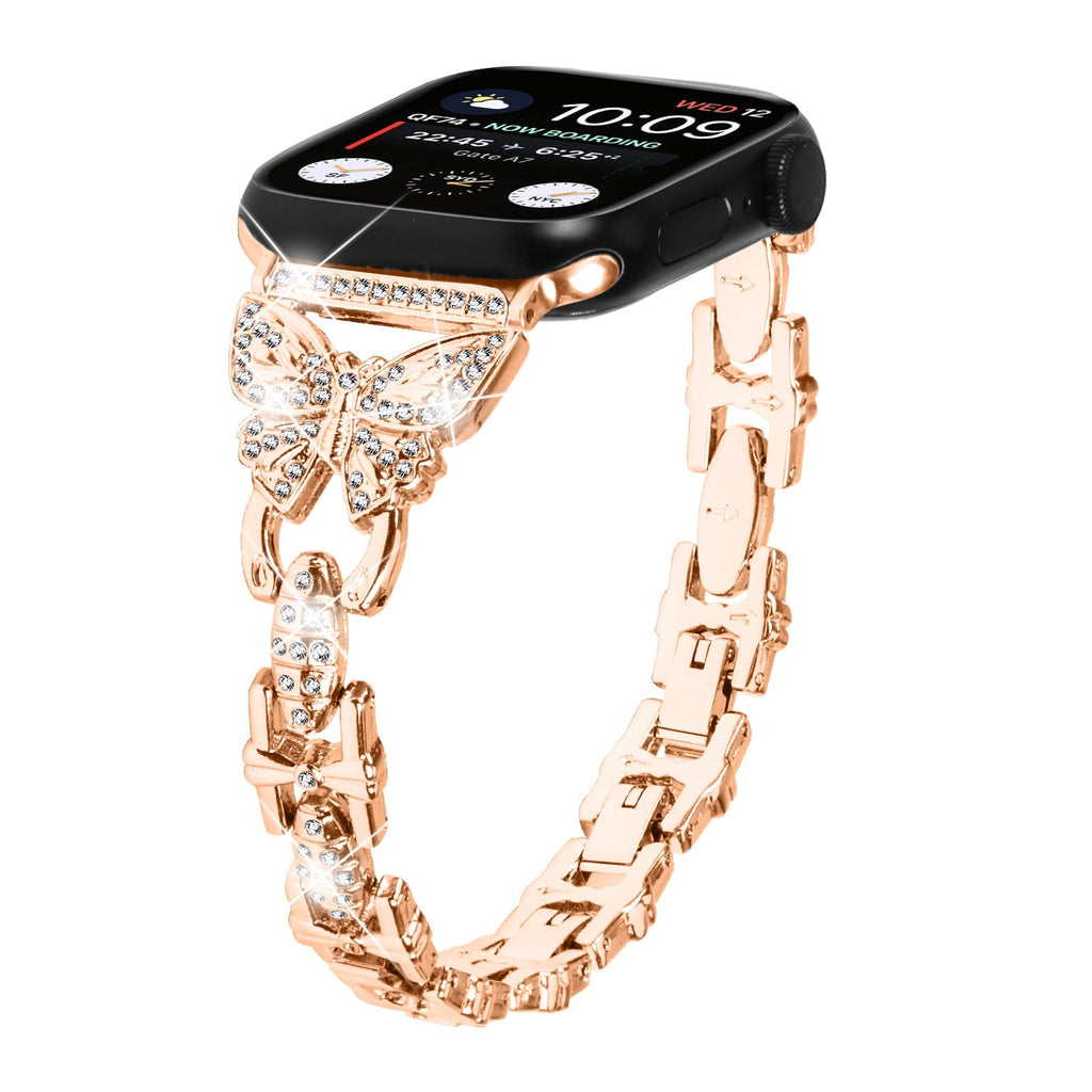 Apple Watch Diamond Bracelet Glitter Metal Strap (LSZHYH-B005)