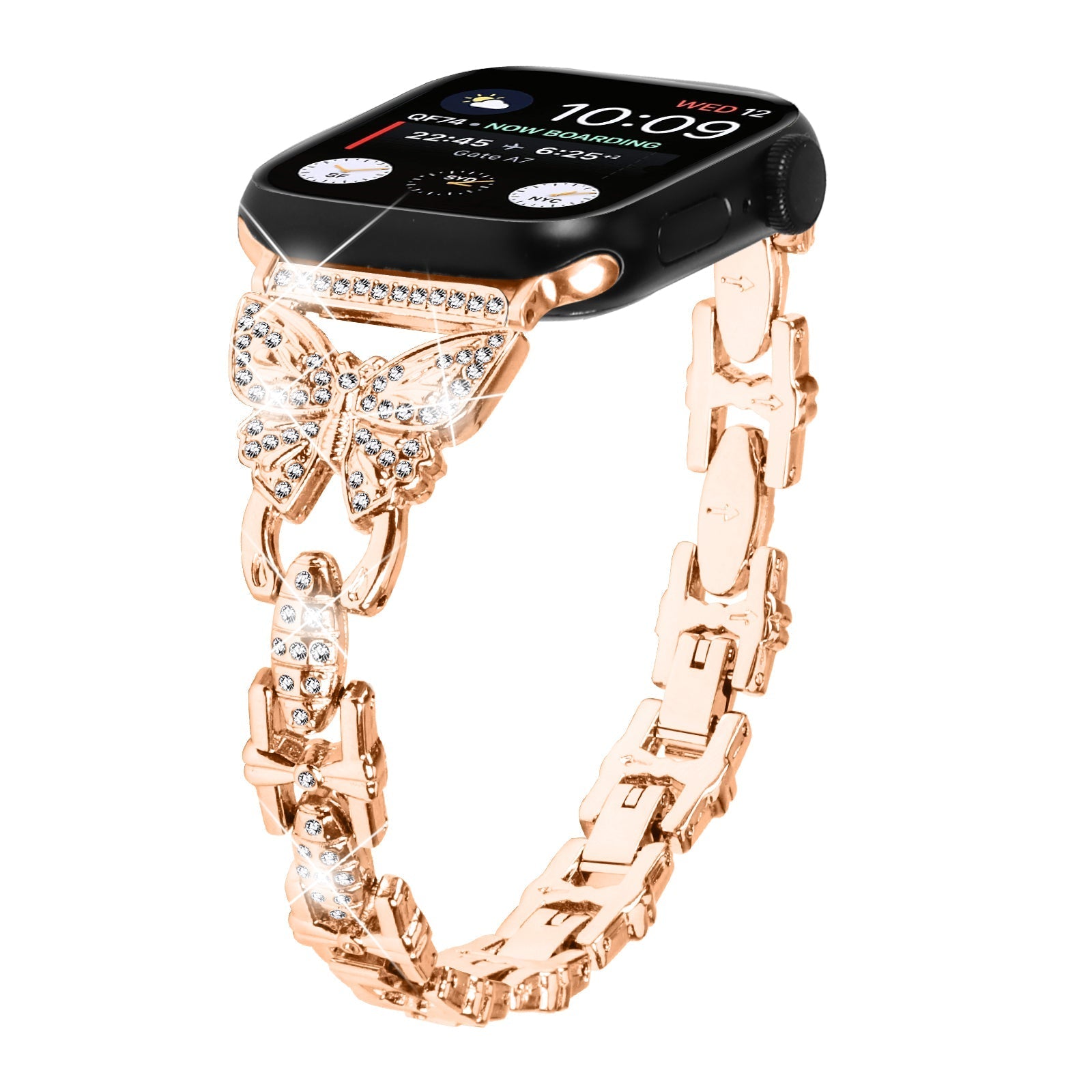 Apple Watch Diamond Bracelet Glitter Metal Strap (LSZHYH-B005)