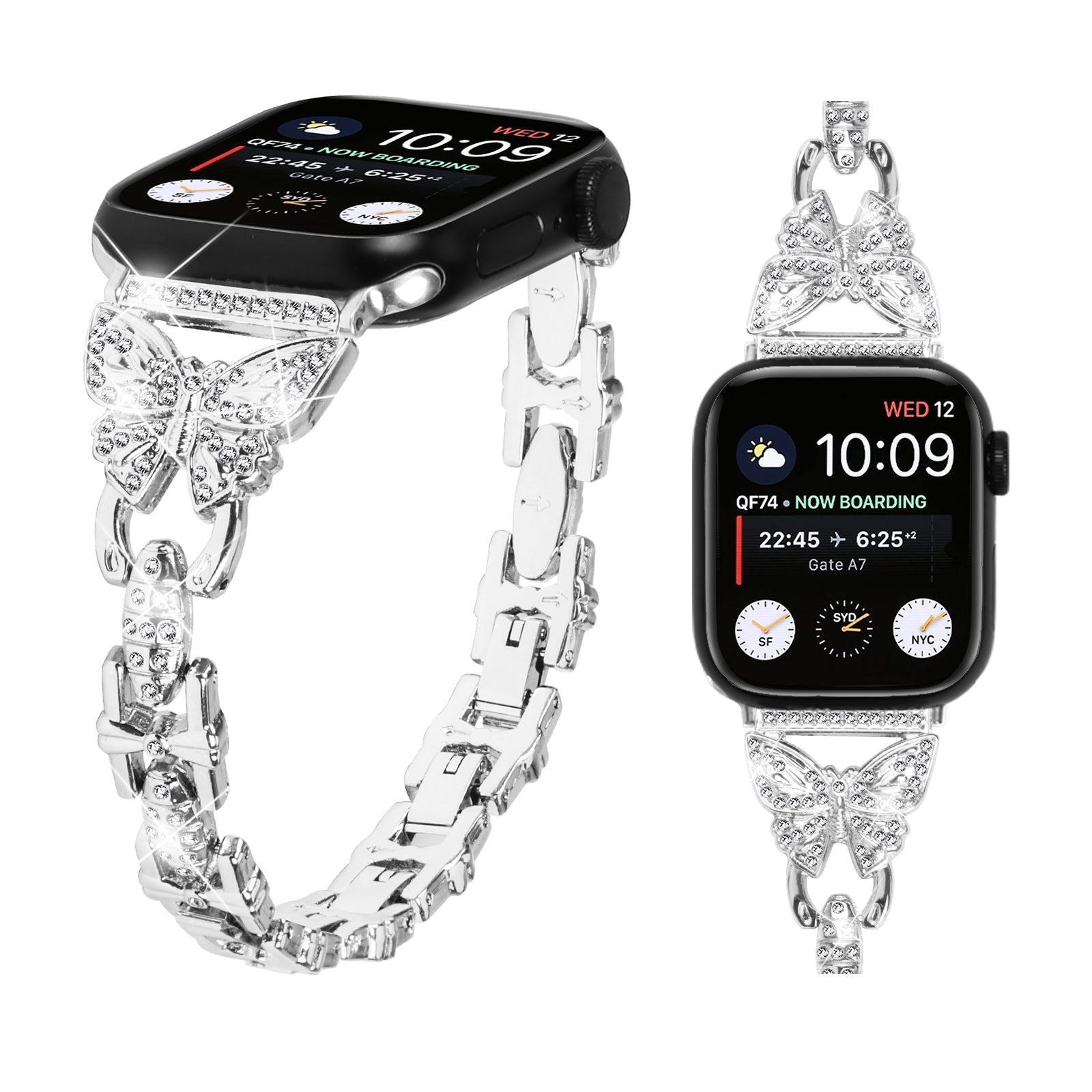 Apple Watch Diamond Bracelet Glitter Metal Strap (LSZHYH-B005)