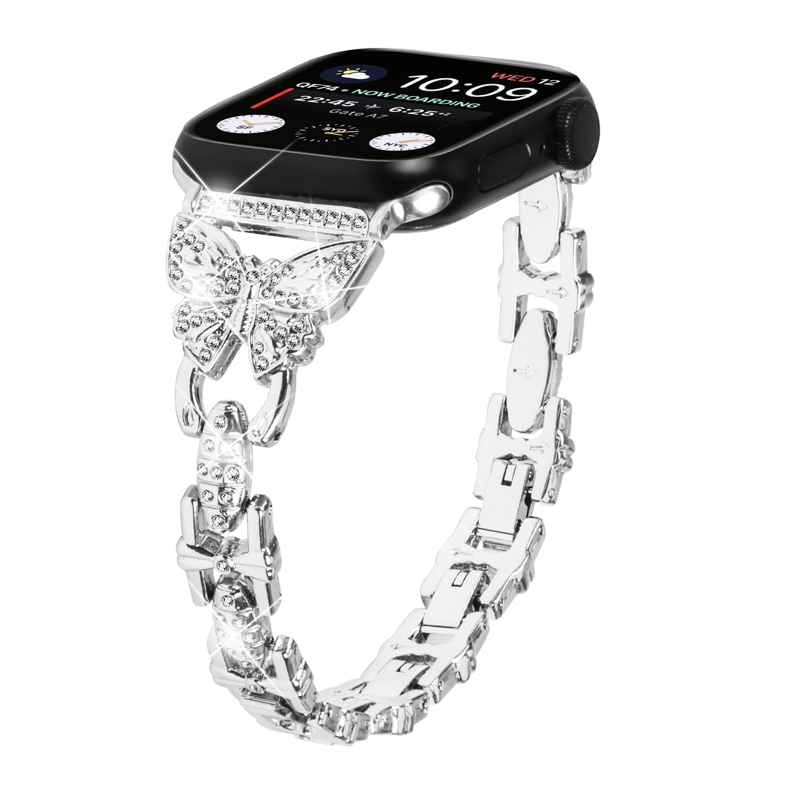 Apple Watch Diamond Bracelet Glitter Metal Strap (LSZHYH-B005)