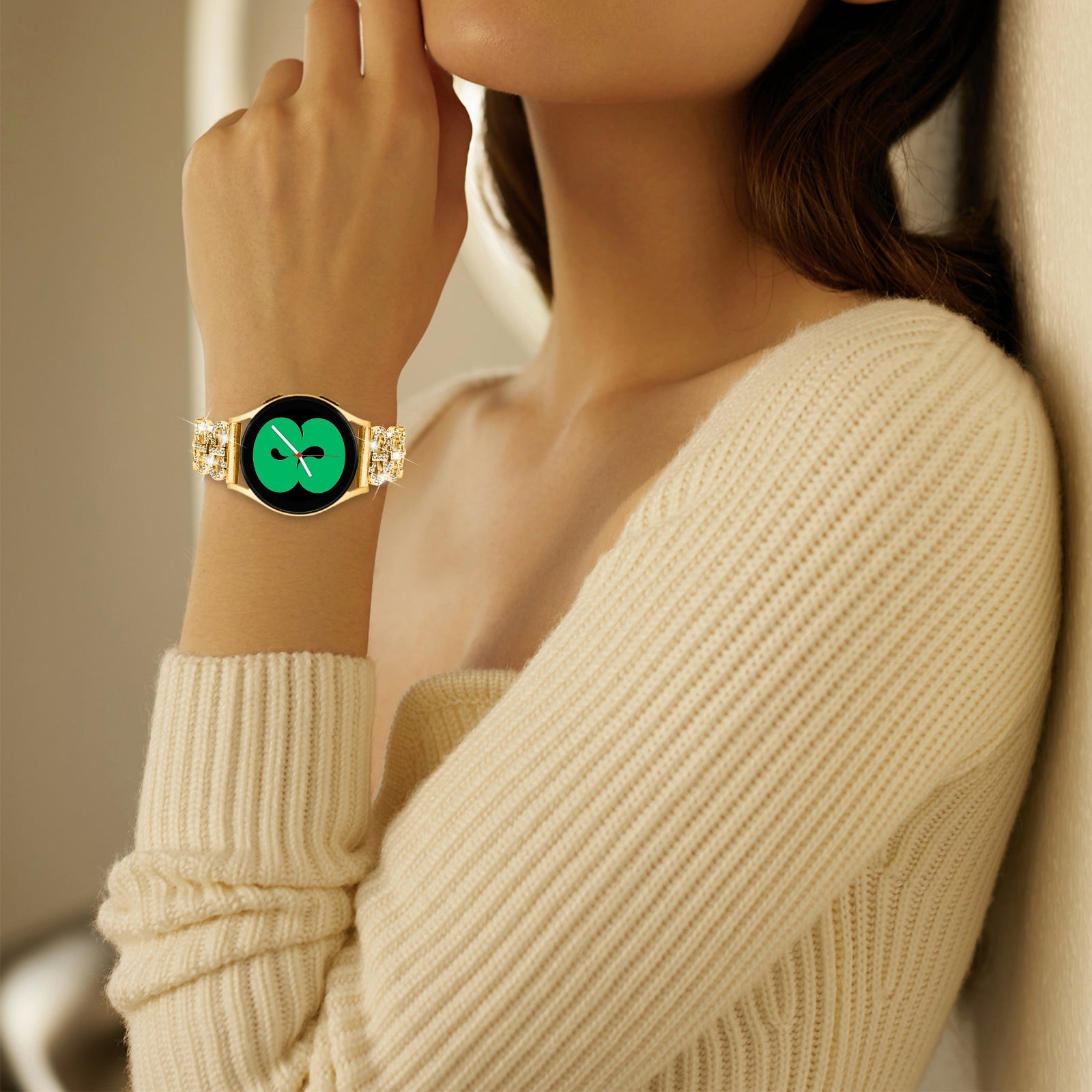 20 mm Quick Release Stainless steel With Diamond Watch Strap (LSZHYH-H001)