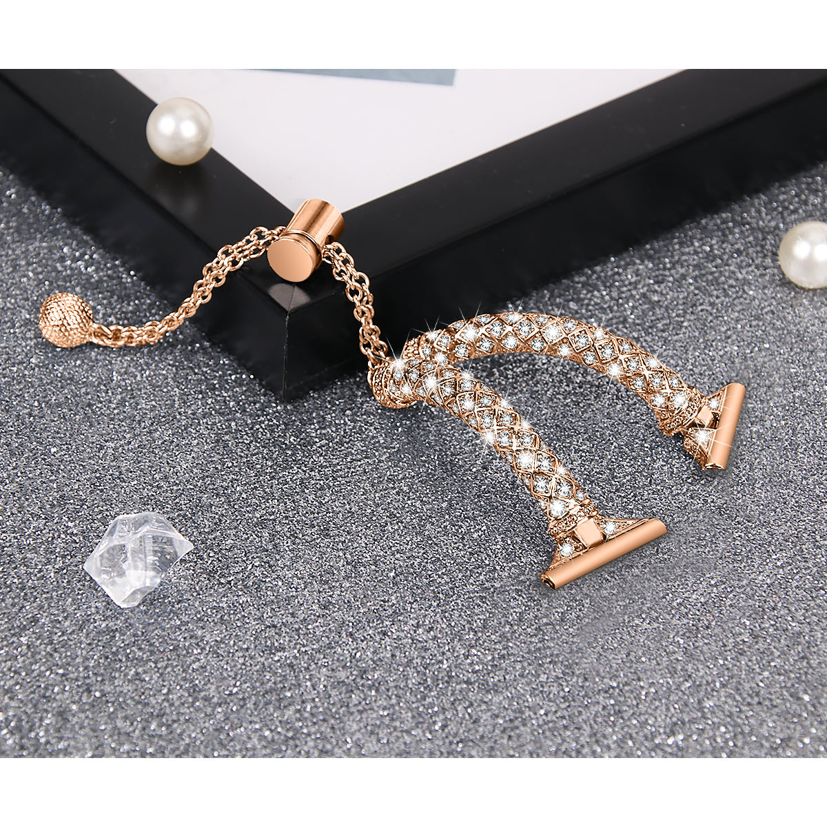 20 mm Quick Release Stainless steel With Diamond Watch Strap (LSZHYH-L005)