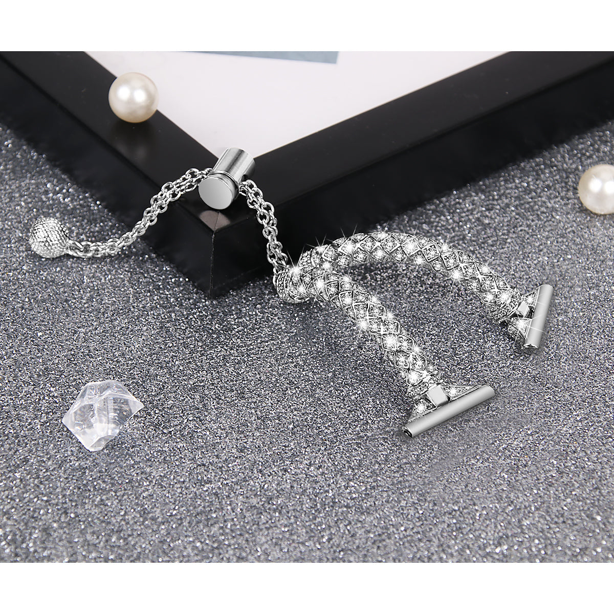 20 mm Quick Release Stainless steel With Diamond Watch Strap (LSZHYH-L005)