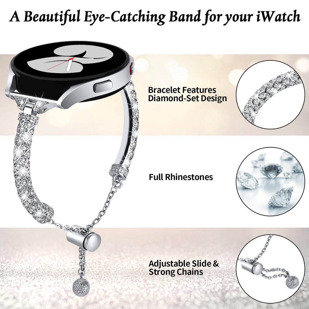 20 mm Quick Release Stainless steel With Diamond Watch Strap (LSZHYH-L005)