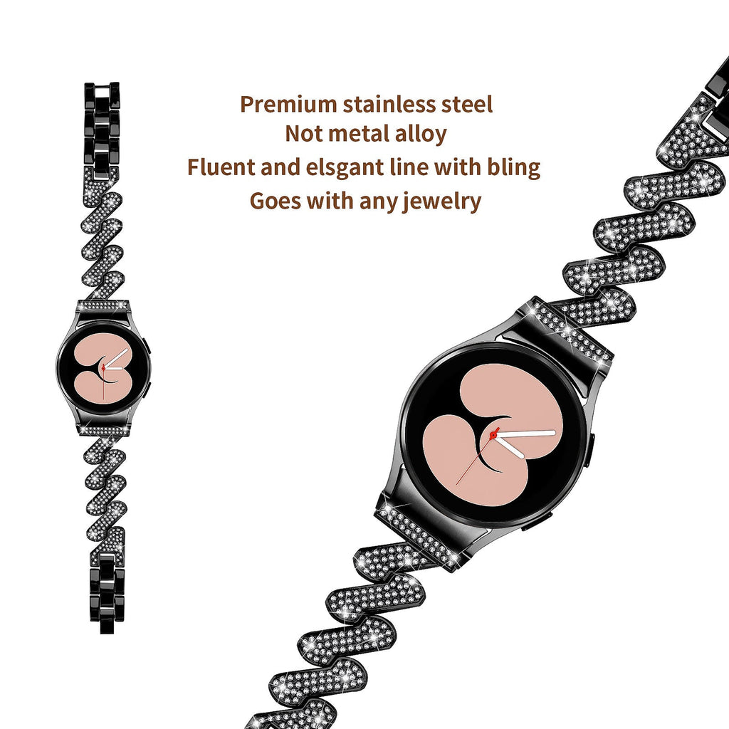 20 mm Quick Release Diamonds Style Watch Band For Samsung Galaxy Watch 4 Classic/5 Pro/6 Classic (LSZHYH-Q004)