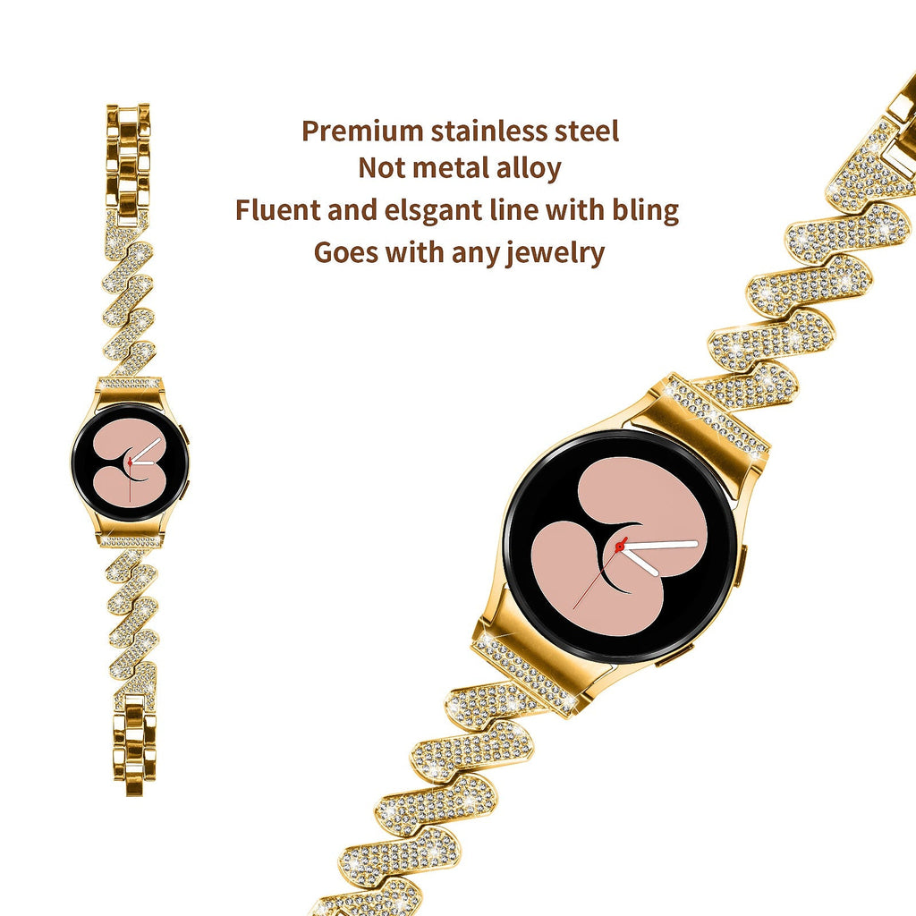 20 mm Quick Release Diamonds Style Watch Band For Samsung Galaxy Watch 4 Classic/5 Pro/6 Classic (LSZHYH-Q004)