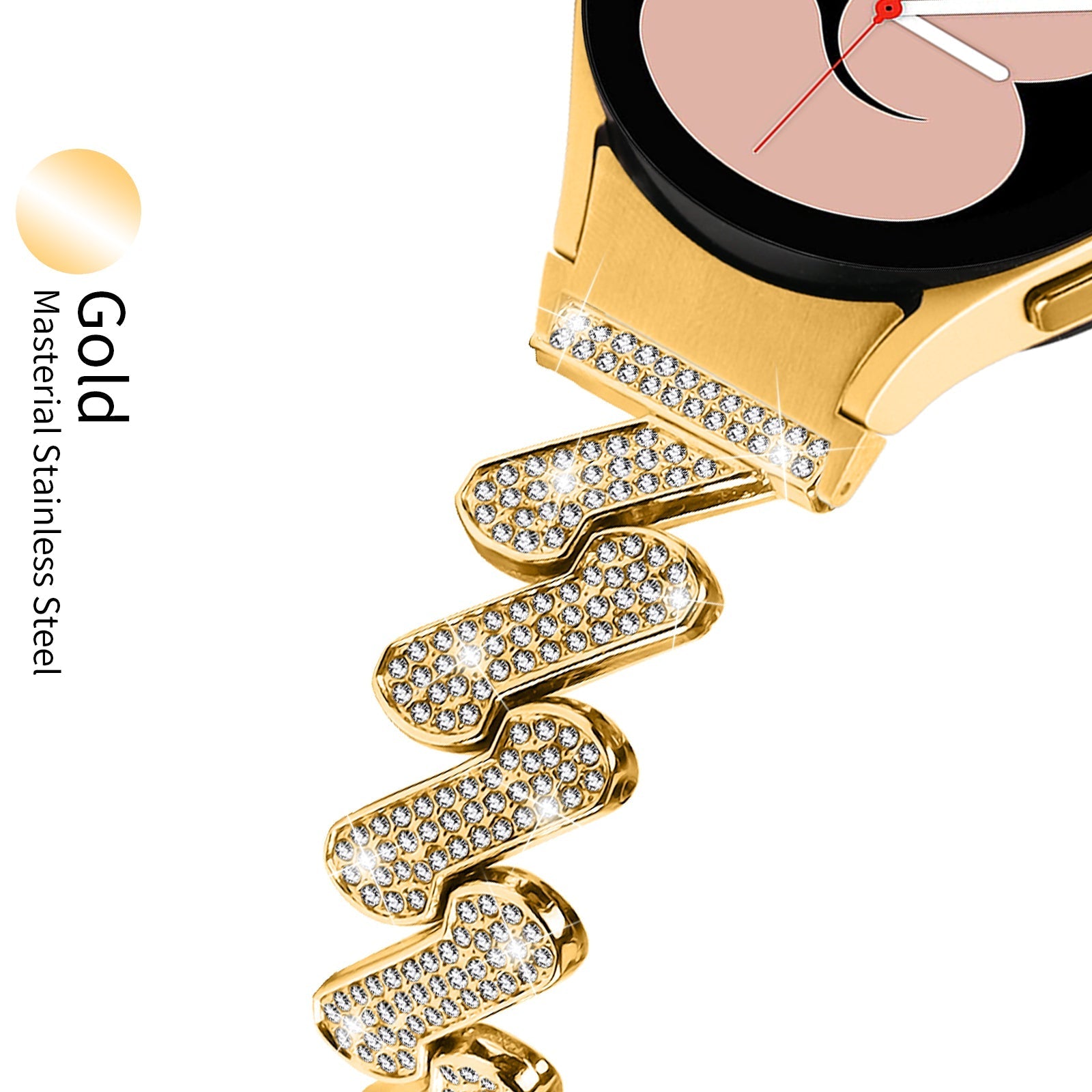 20 mm Quick Release Diamonds Style Watch Band For Samsung Galaxy Watch 4 Classic/5 Pro/6 Classic (LSZHYH-Q004)