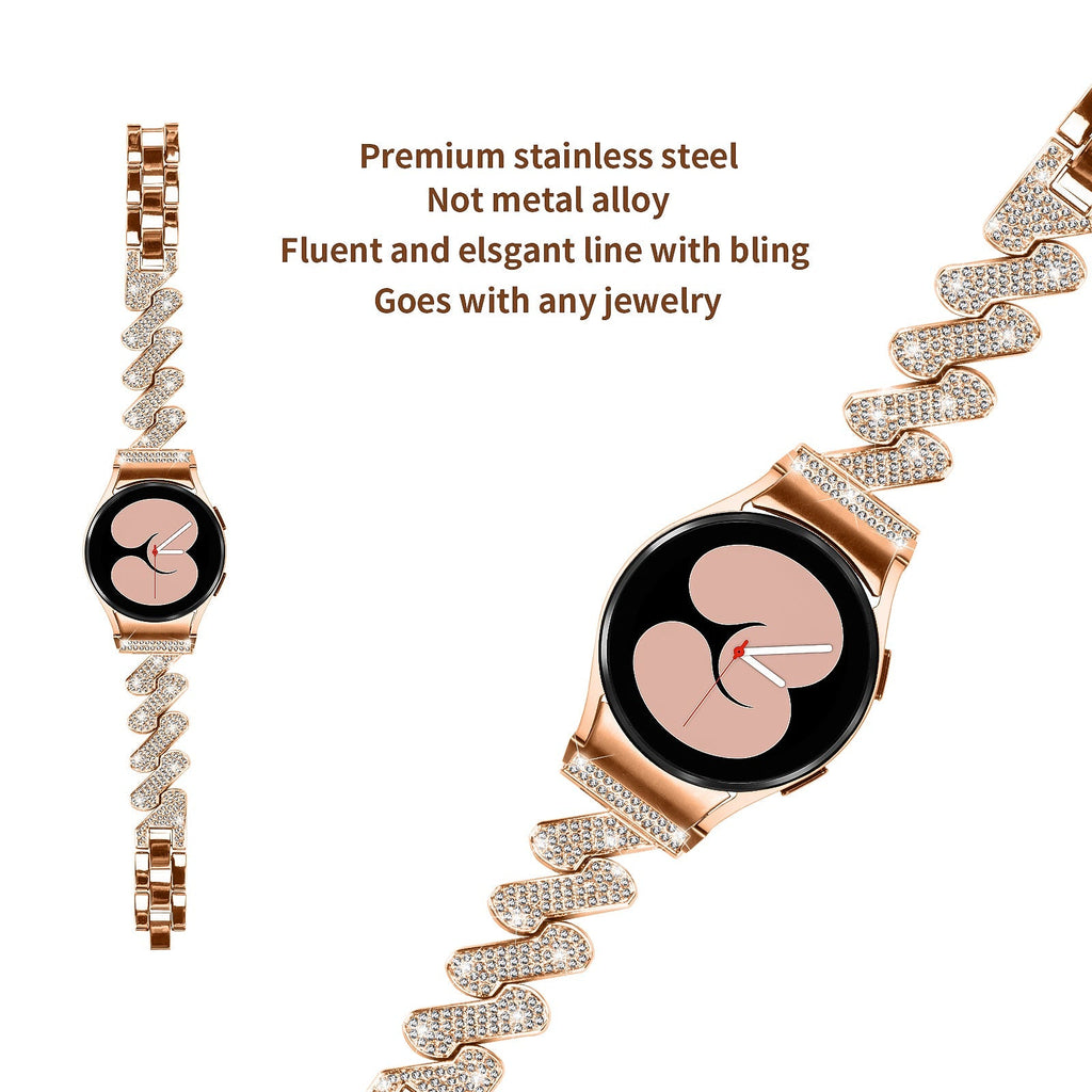 20 mm Quick Release Diamonds Style Watch Band For Samsung Galaxy Watch 4 Classic/5 Pro/6 Classic (LSZHYH-Q004)