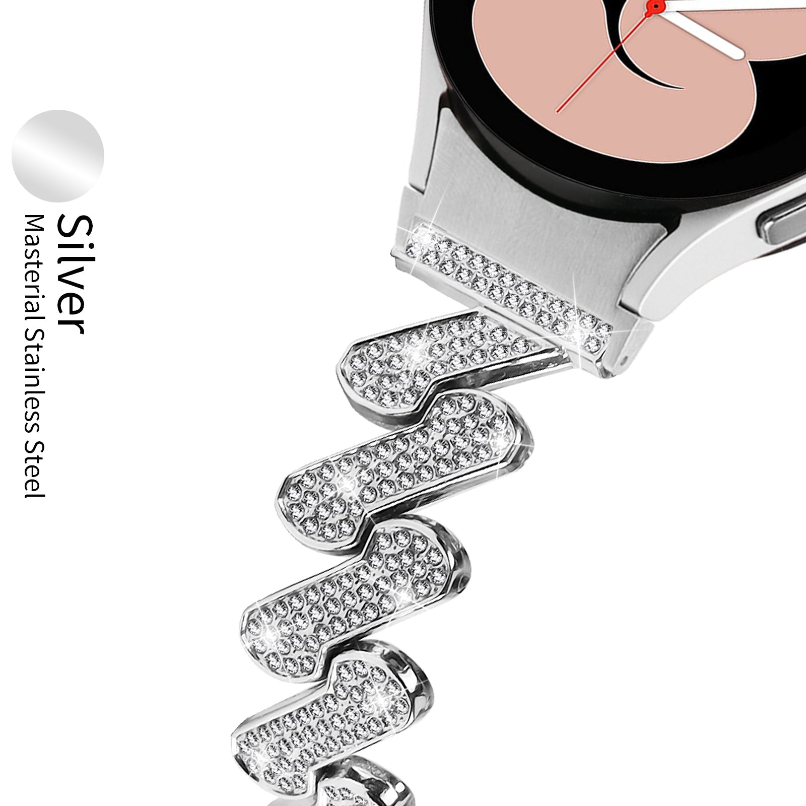 20 mm Quick Release Diamonds Style Watch Band For Samsung Galaxy Watch 4 Classic/5 Pro/6 Classic (LSZHYH-Q004)