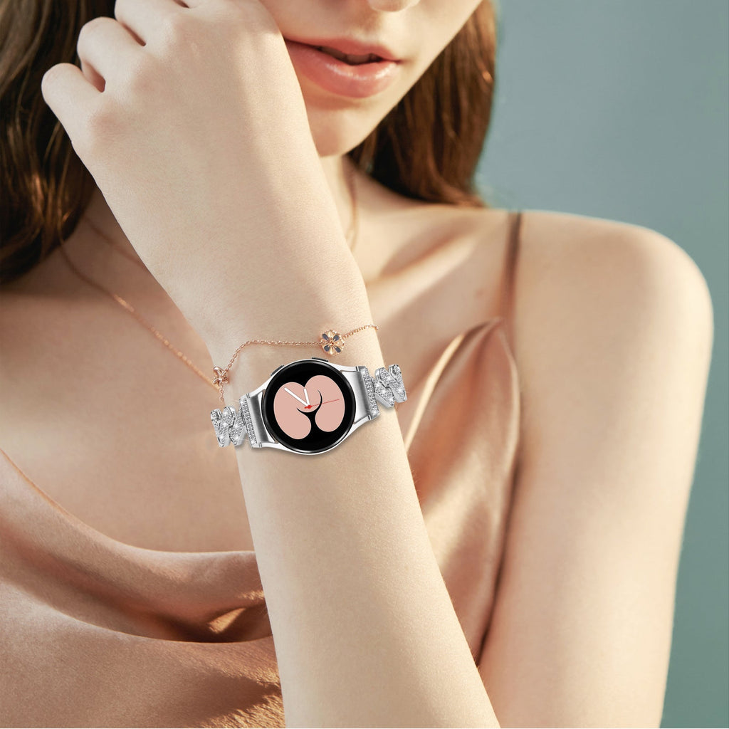 20 mm Quick Release Diamonds Style Watch Band For Samsung Galaxy Watch 4 Classic/5 Pro/6 Classic (LSZHYH-Q004)