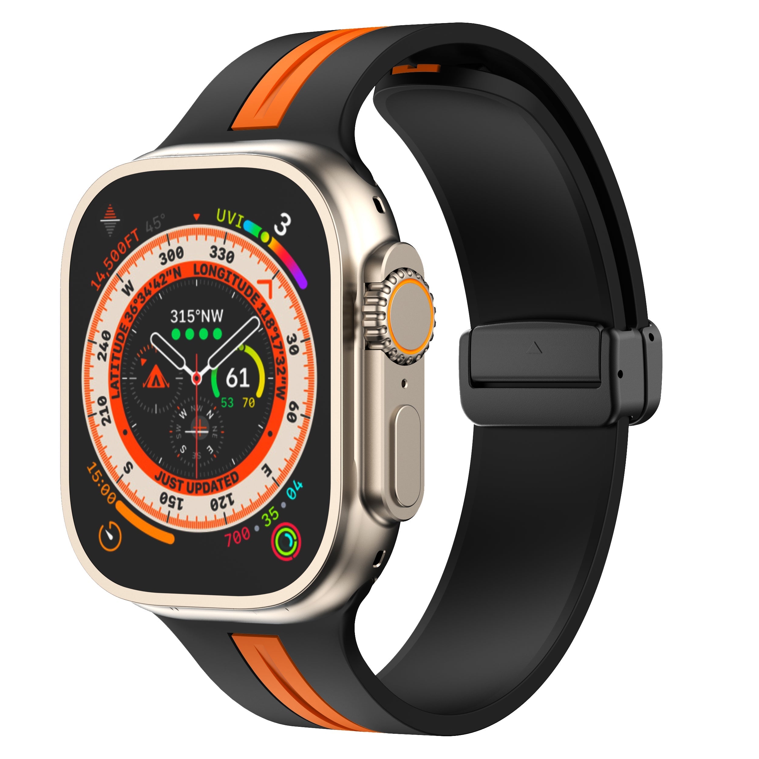 Apple Watch Double Color Magnetic Folding Buckle (LXMM-012)