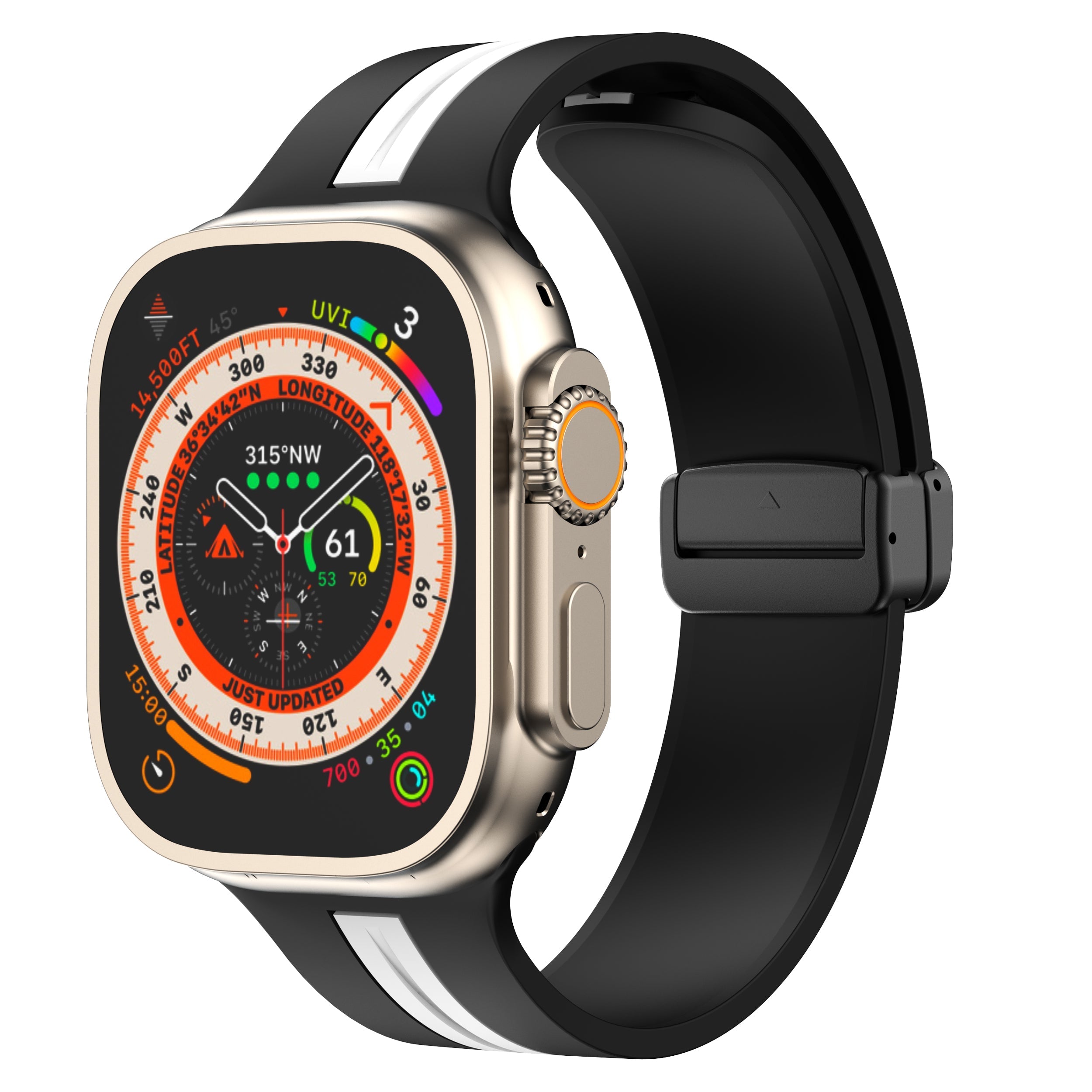 Apple Watch Double Color Magnetic Folding Buckle (LXMM-012)