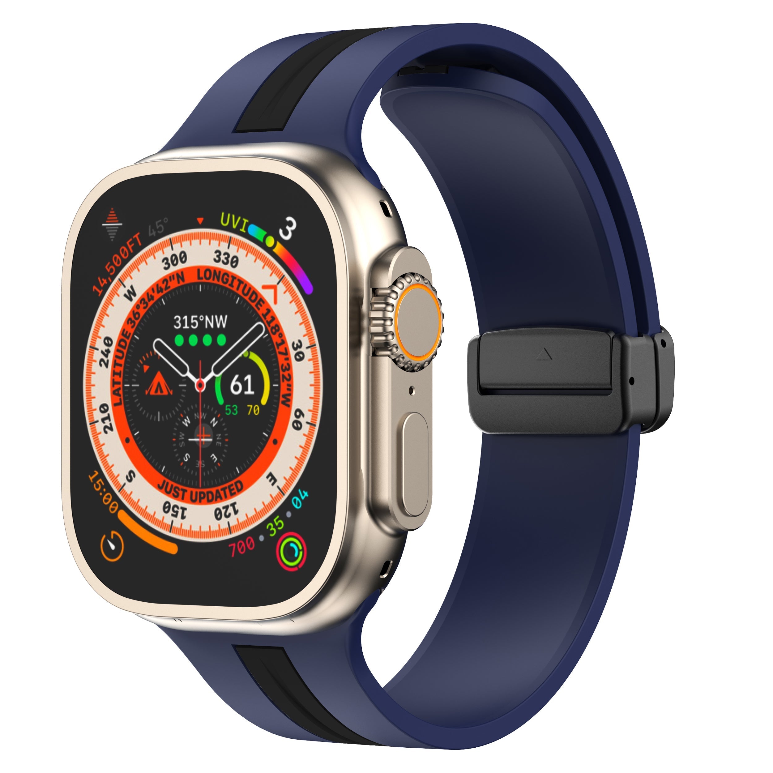 Apple Watch Double Color Magnetic Folding Buckle (LXMM-012)