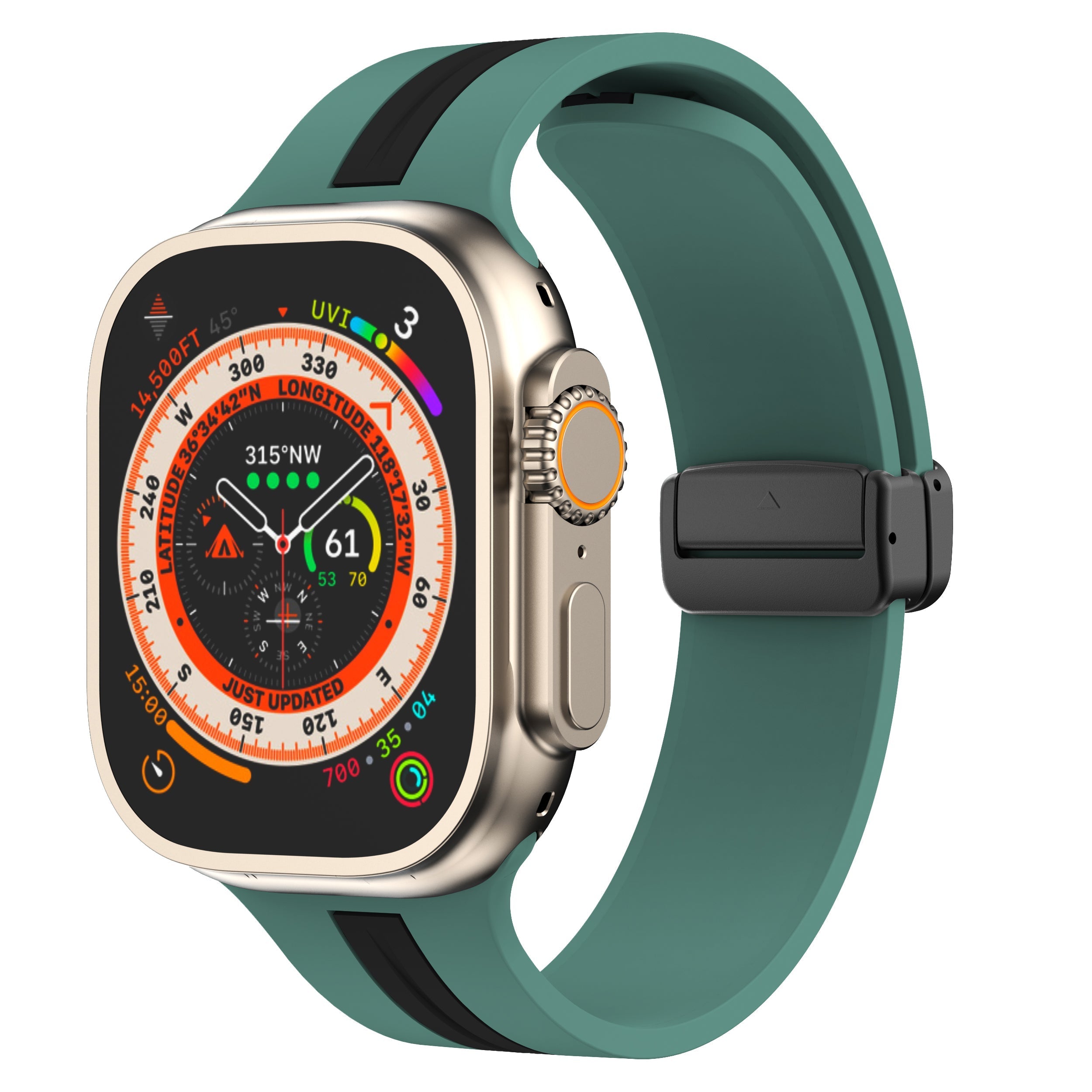 Apple Watch Double Color Magnetic Folding Buckle (LXMM-012)